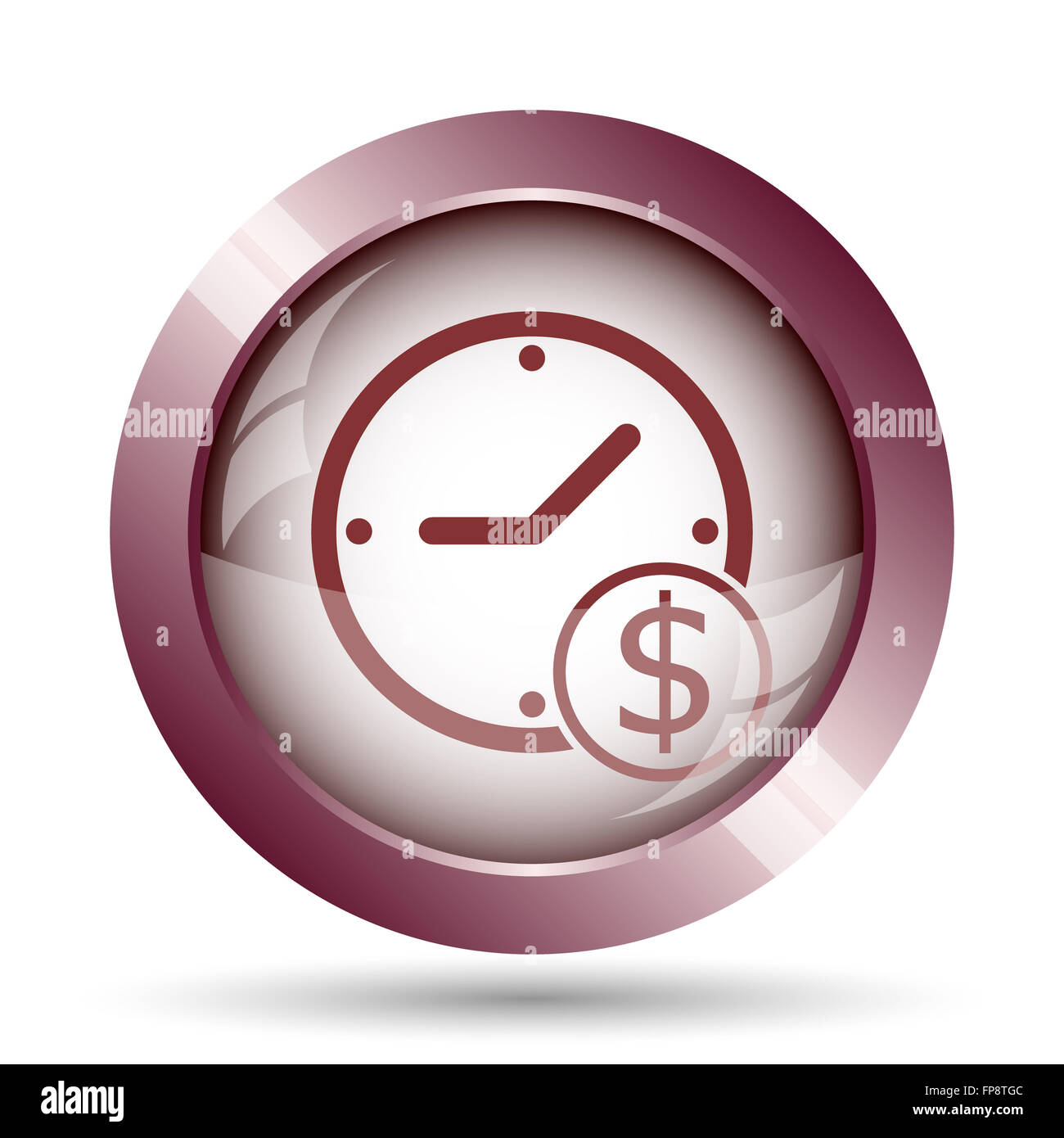 Time is money icon. Internet button on white background Stock Photo - Alamy