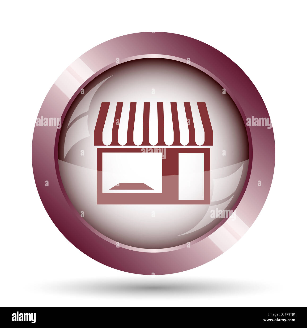 Store icon. Internet button on white background Stock Photo - Alamy