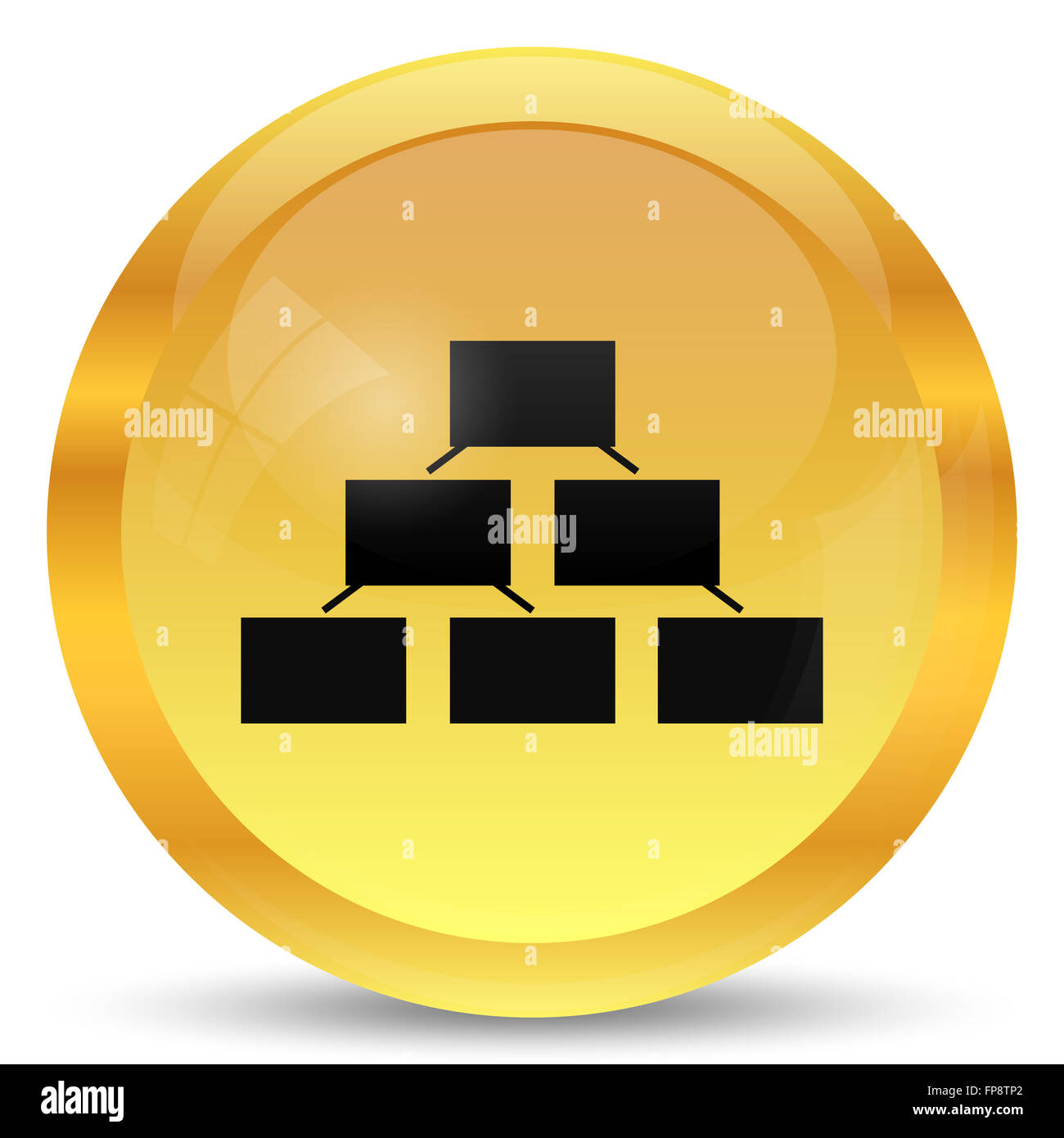 Organizational chart icon. Internet button on white background Stock ...
