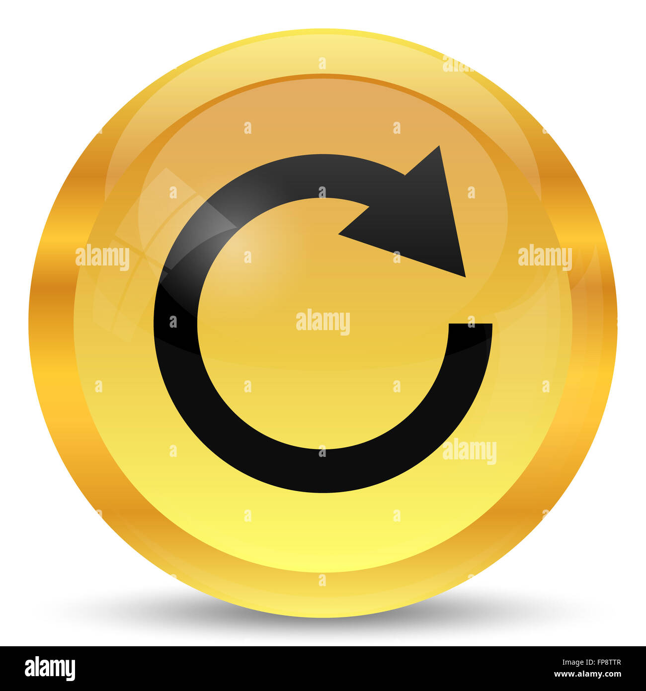 Reload one arrow icon. Internet button on white background Stock Photo ...