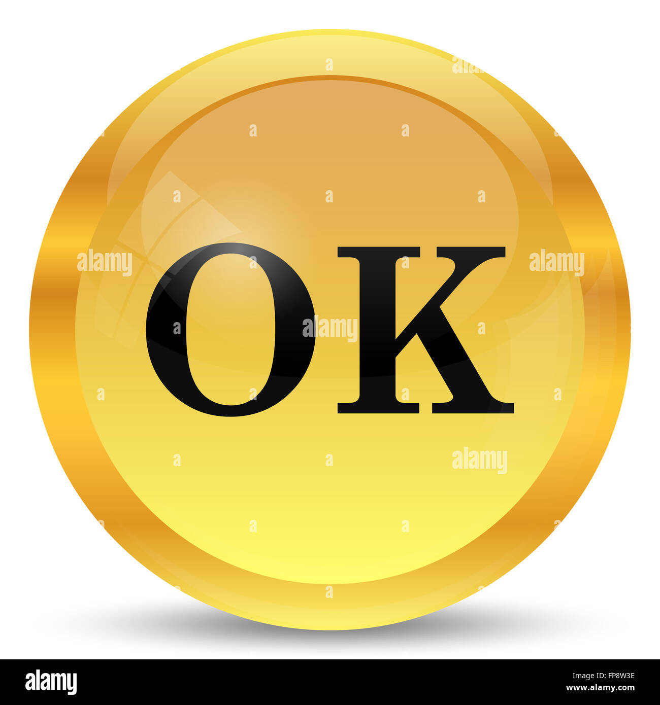 OK icon. Internet button on white background Stock Photo - Alamy