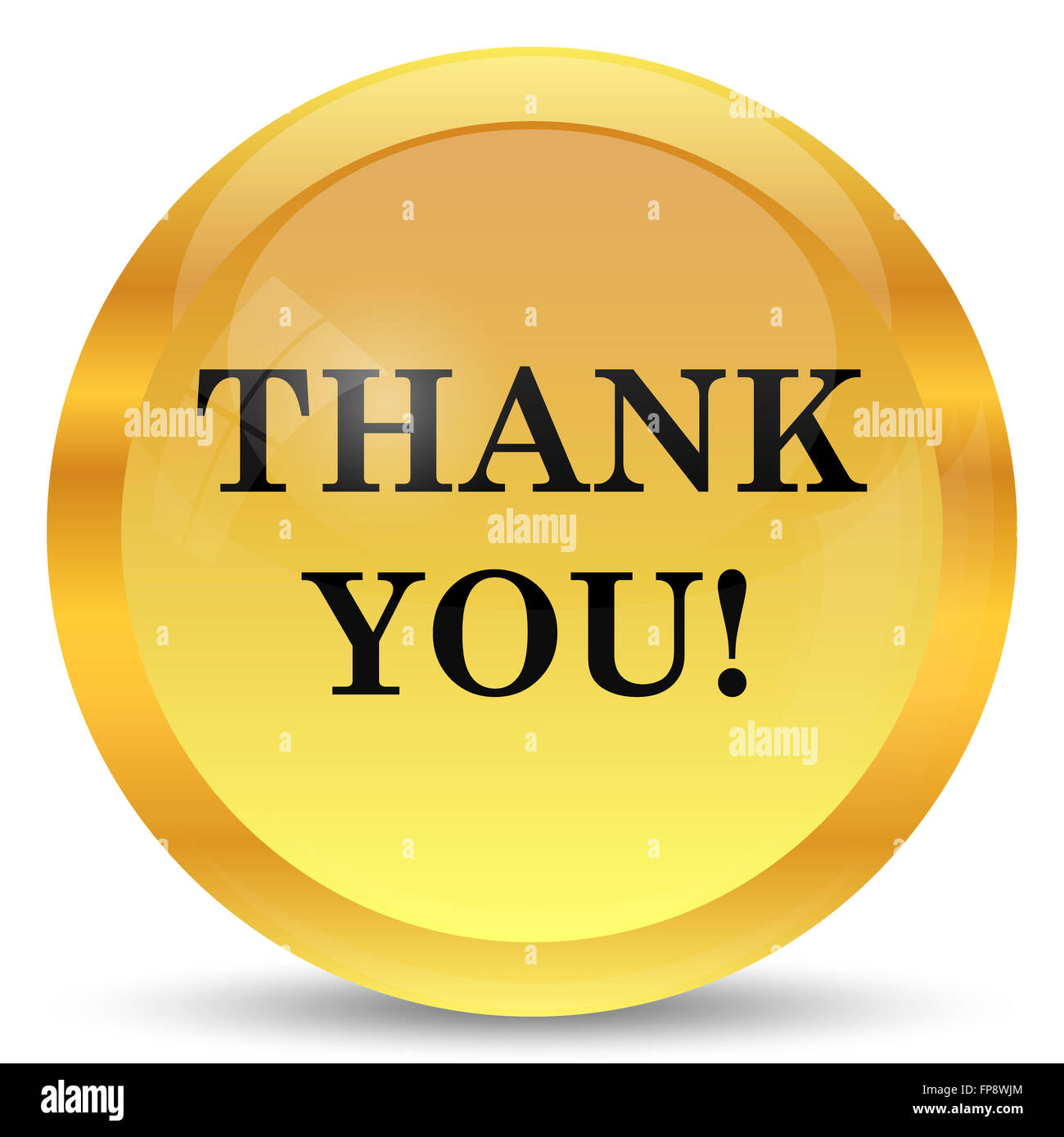 Thank you icon. Internet button on white background Stock Photo - Alamy