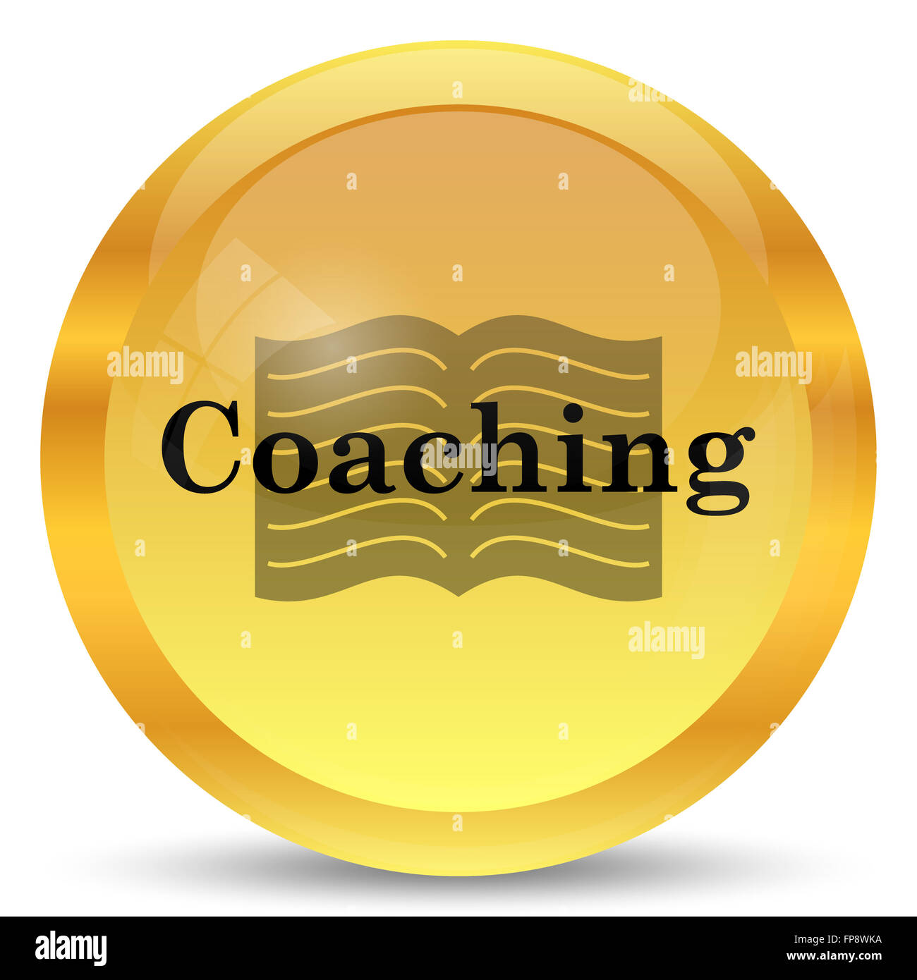 Coaching icon. Internet button on white background Stock Photo - Alamy