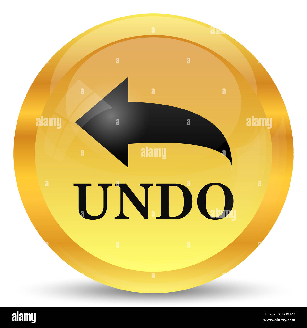 Undo icon. Internet button on white background Stock Photo - Alamy