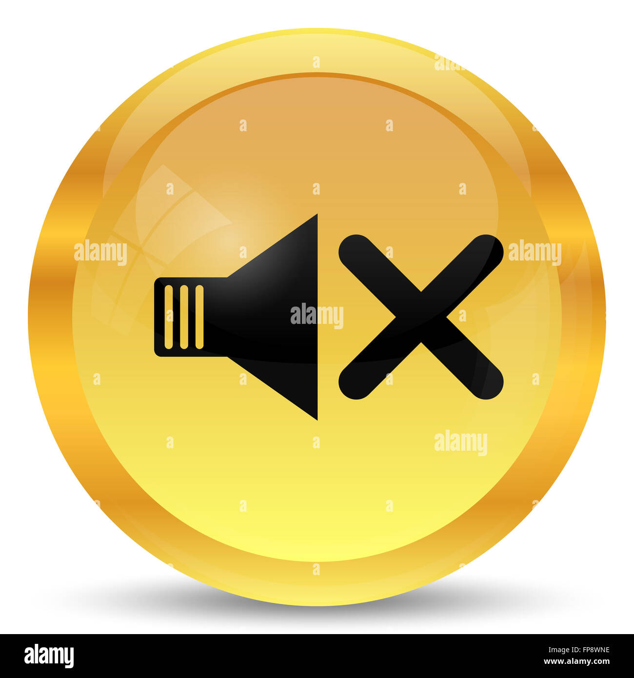 No sound icon. Internet button on white background Stock Photo - Alamy