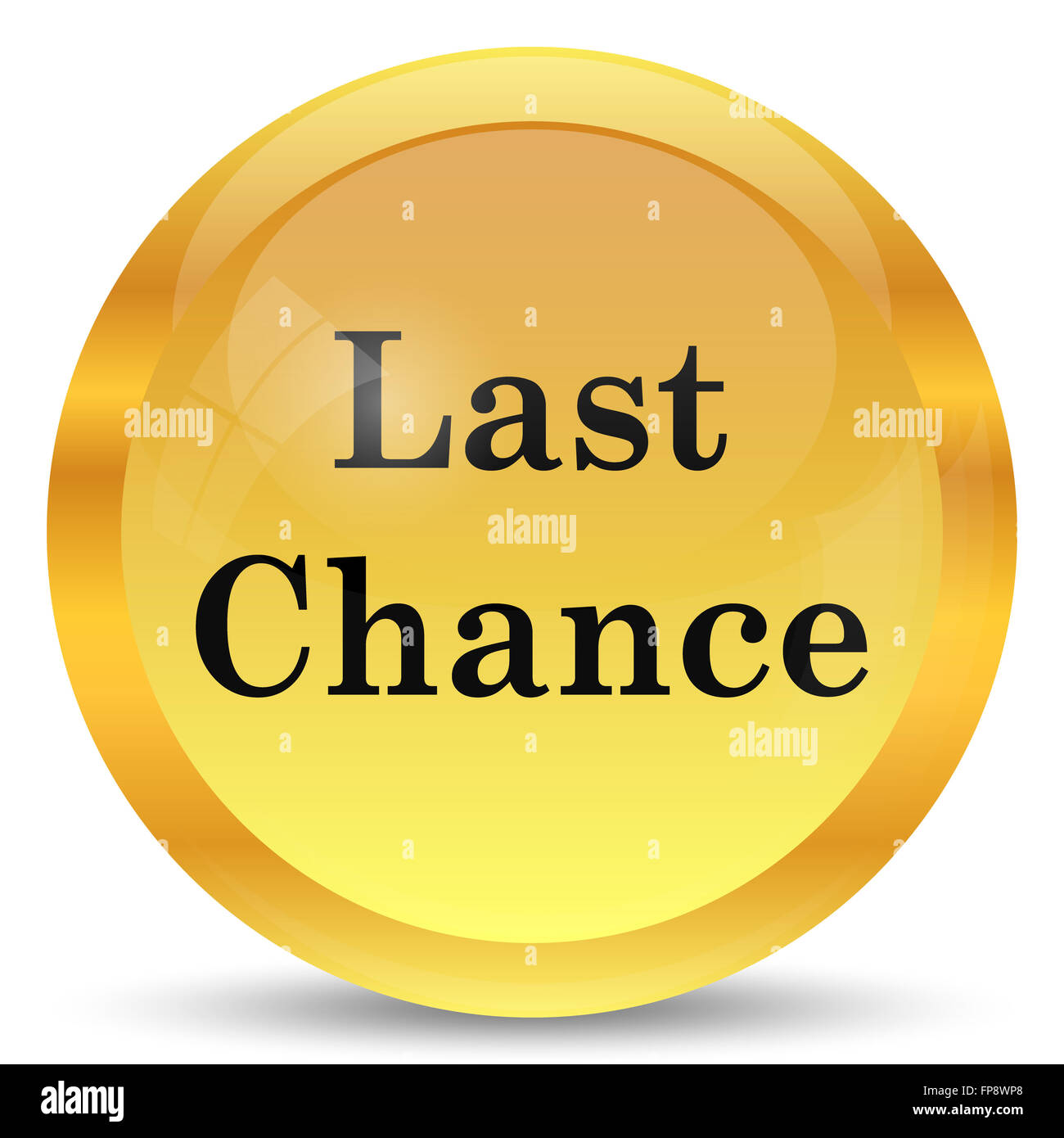 Last chance icon. Internet button on white background Stock Photo - Alamy