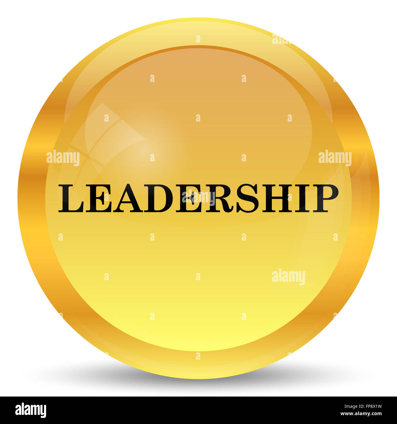 Leadership icon. Internet button on white background Stock Photo - Alamy
