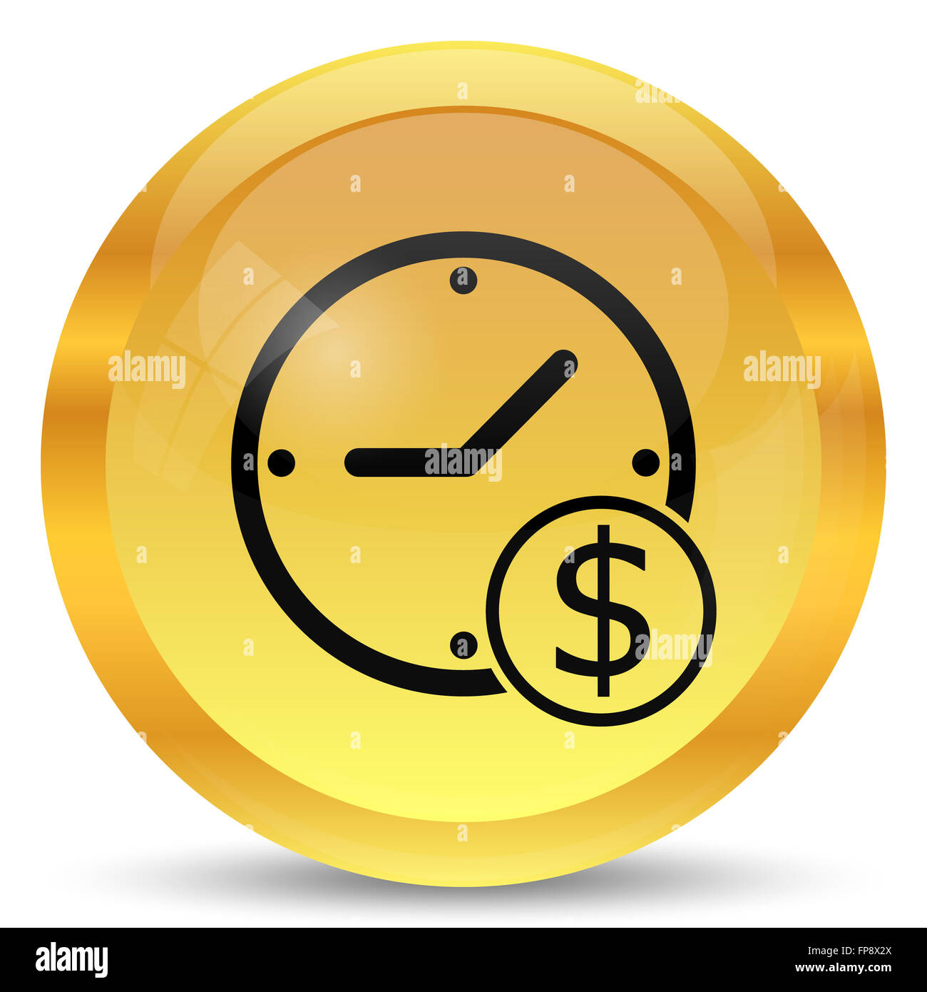 Time is money icon. Internet button on white background Stock Photo - Alamy