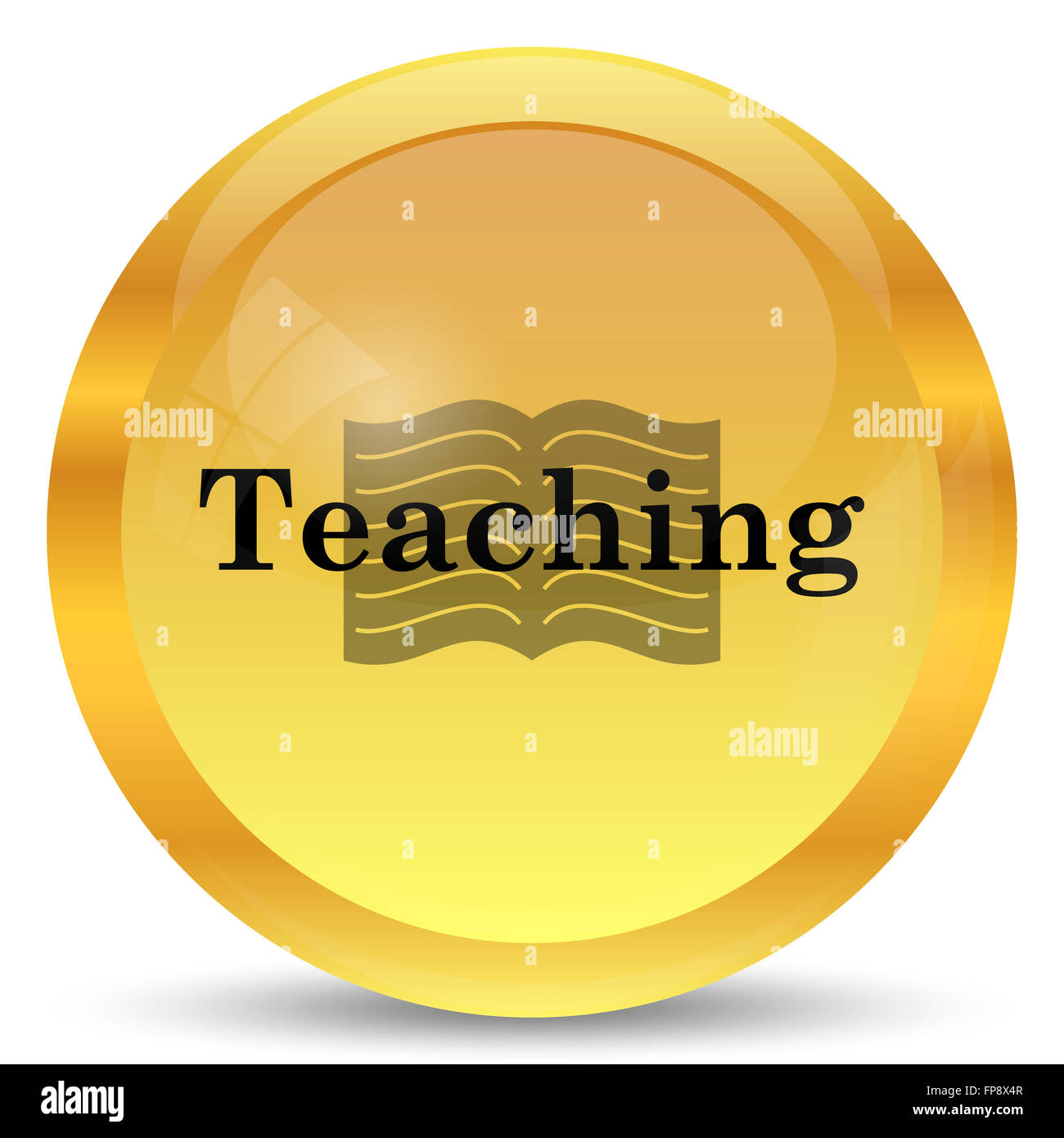 Teaching icon. Internet button on white background Stock Photo - Alamy