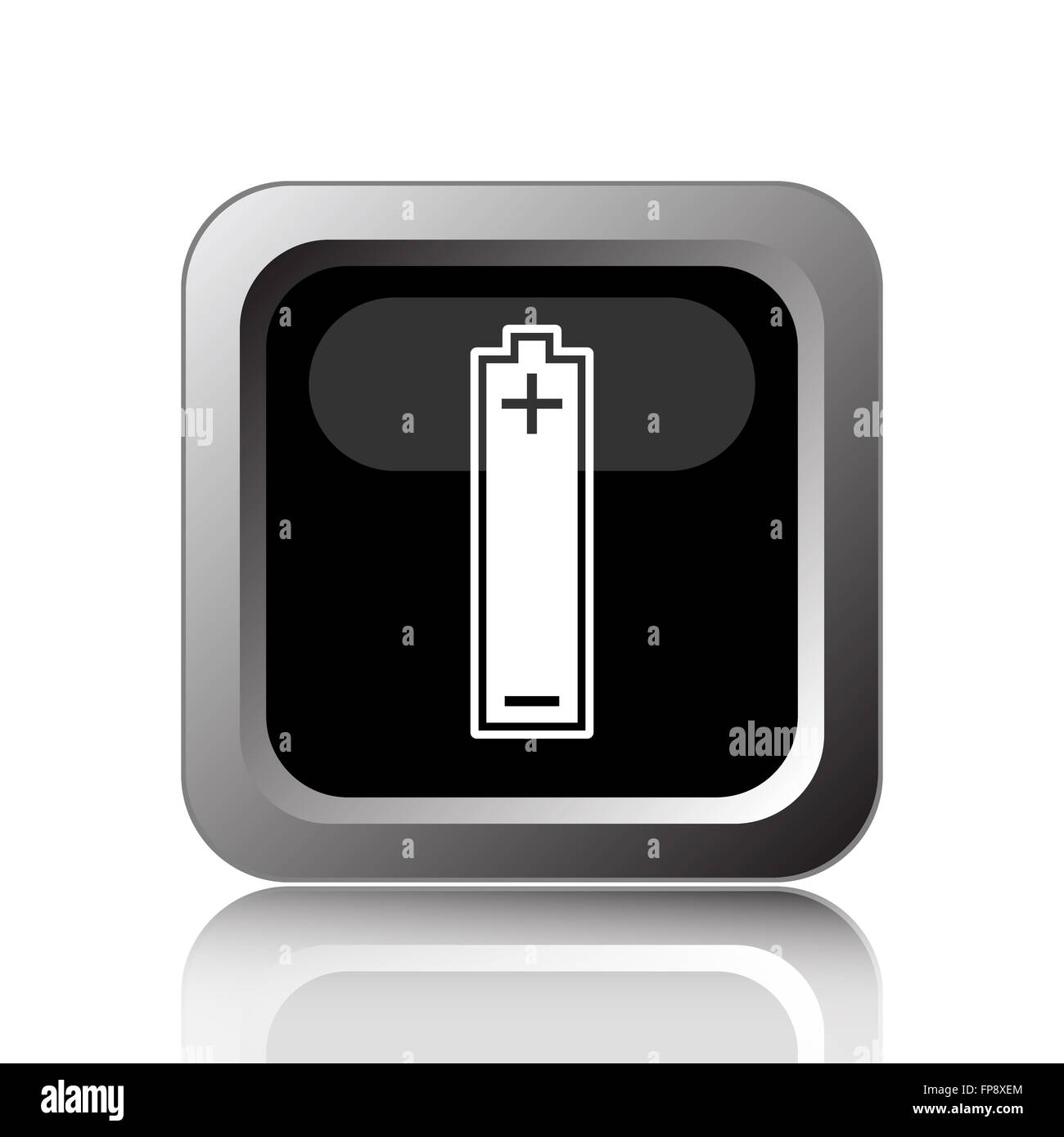 Battery icon. Internet button on white background Stock Photo - Alamy