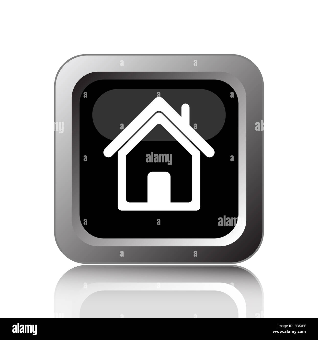 Home icon. Internet button on white background Stock Photo - Alamy