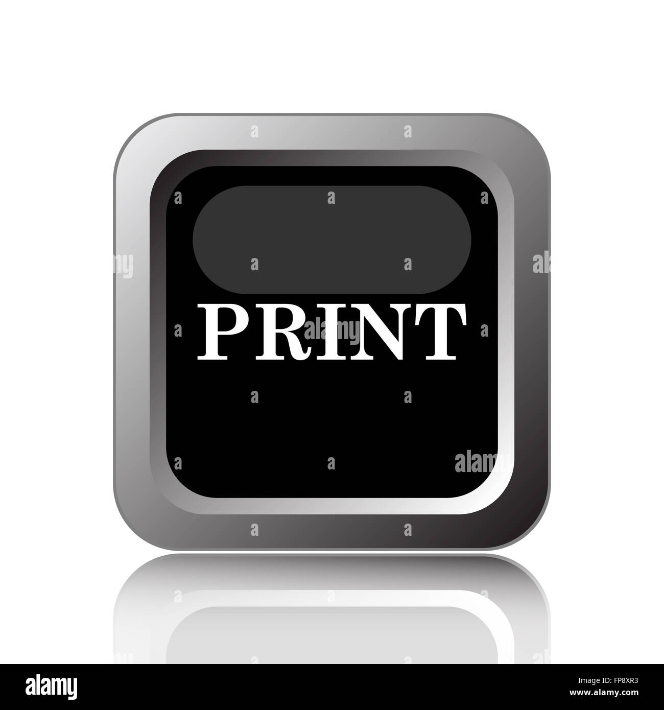 Print icon. Internet button on white background Stock Photo - Alamy