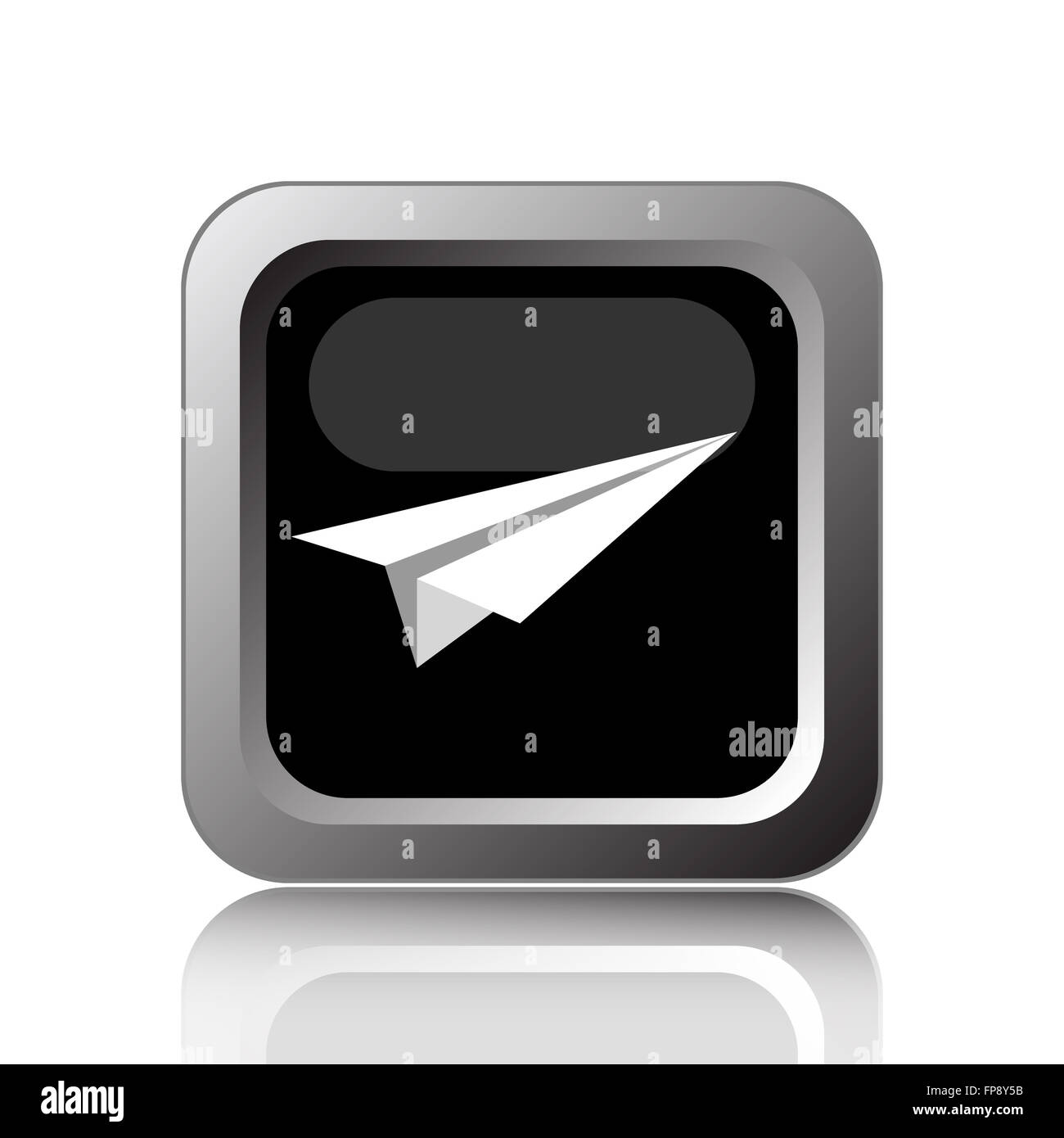 Paper plane icon. Internet button on white background Stock Photo - Alamy