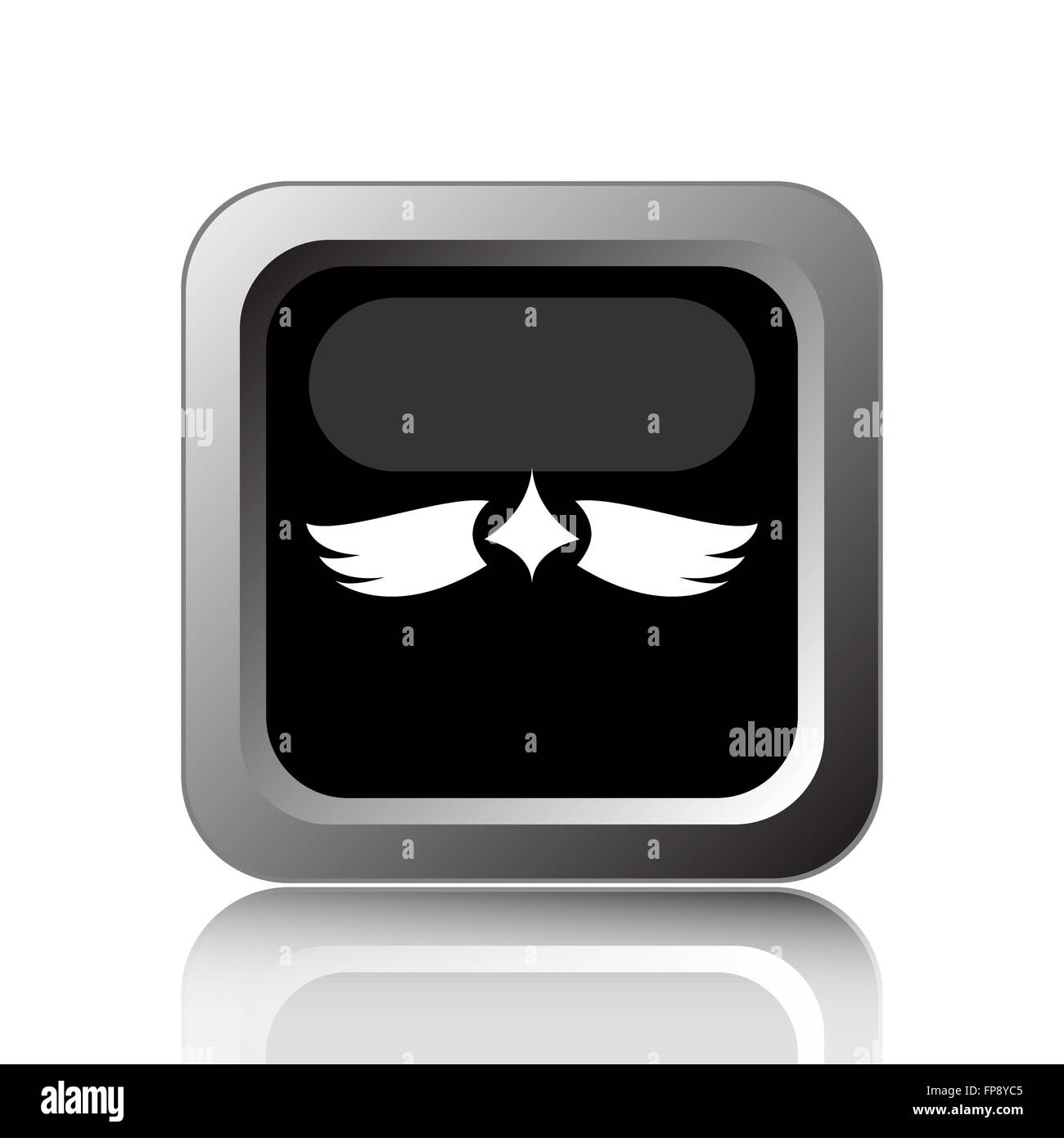 Wings icon. Internet button on white background Stock Photo - Alamy