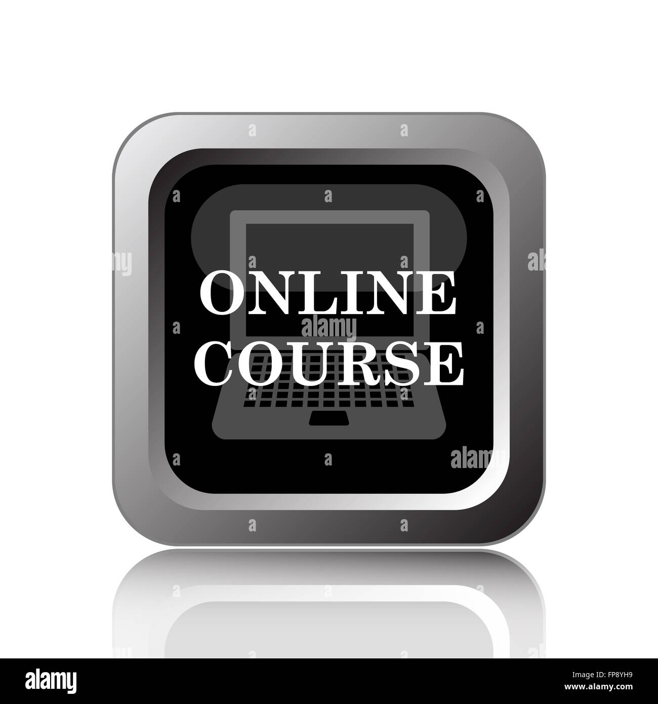 Online course icon. Internet button on white background Stock Photo - Alamy