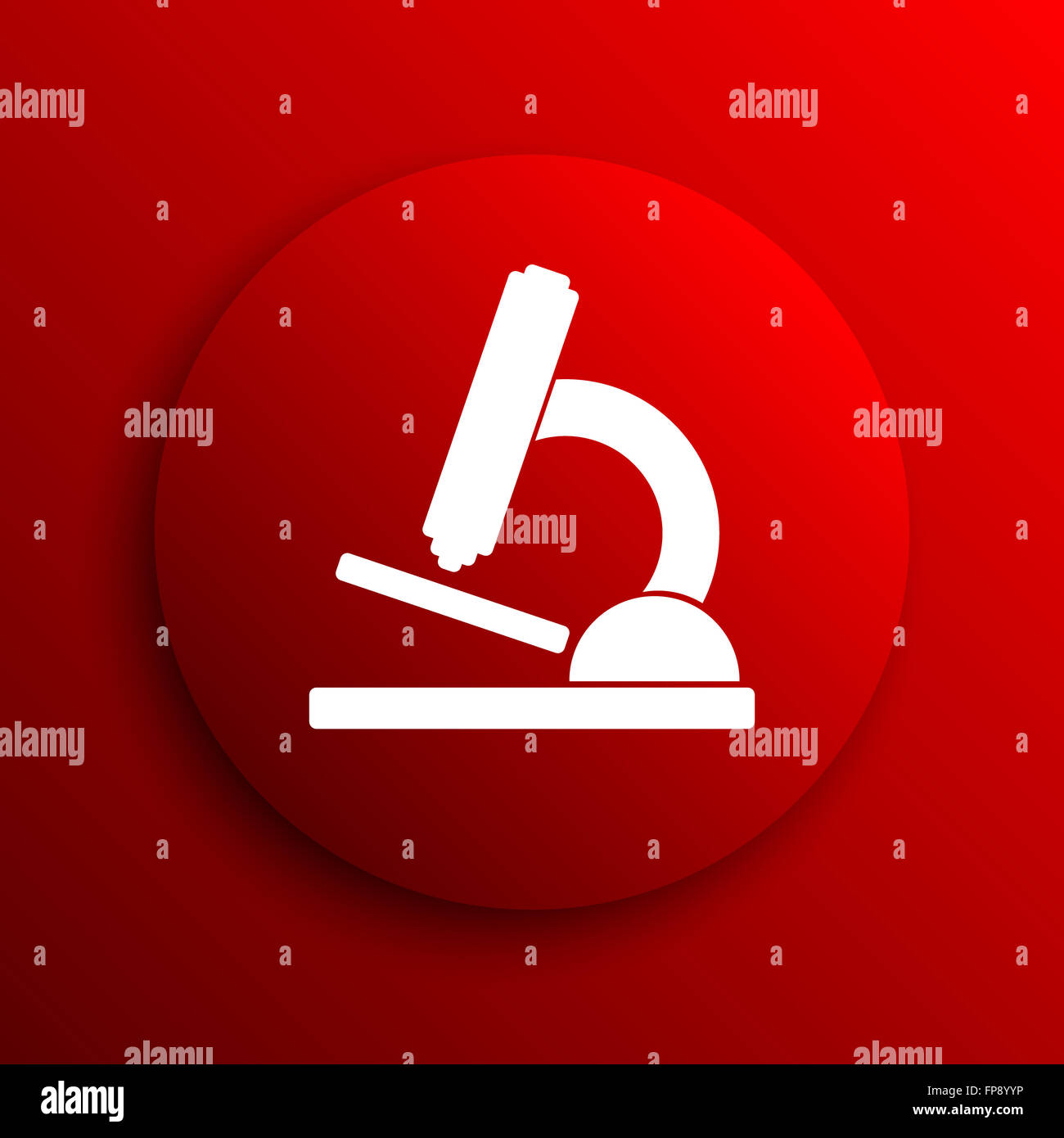 Microscope icon. Internet button on white background Stock Photo - Alamy