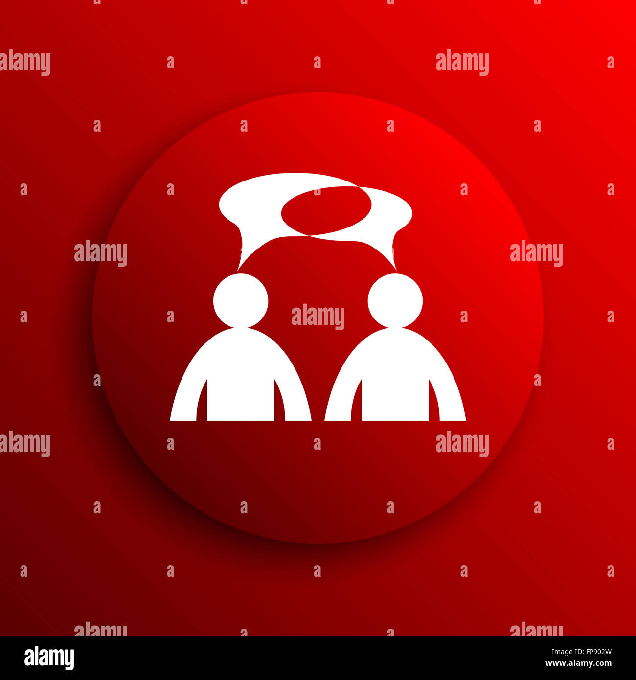 Comments icon. Internet button on white background. - men with bubbles ...