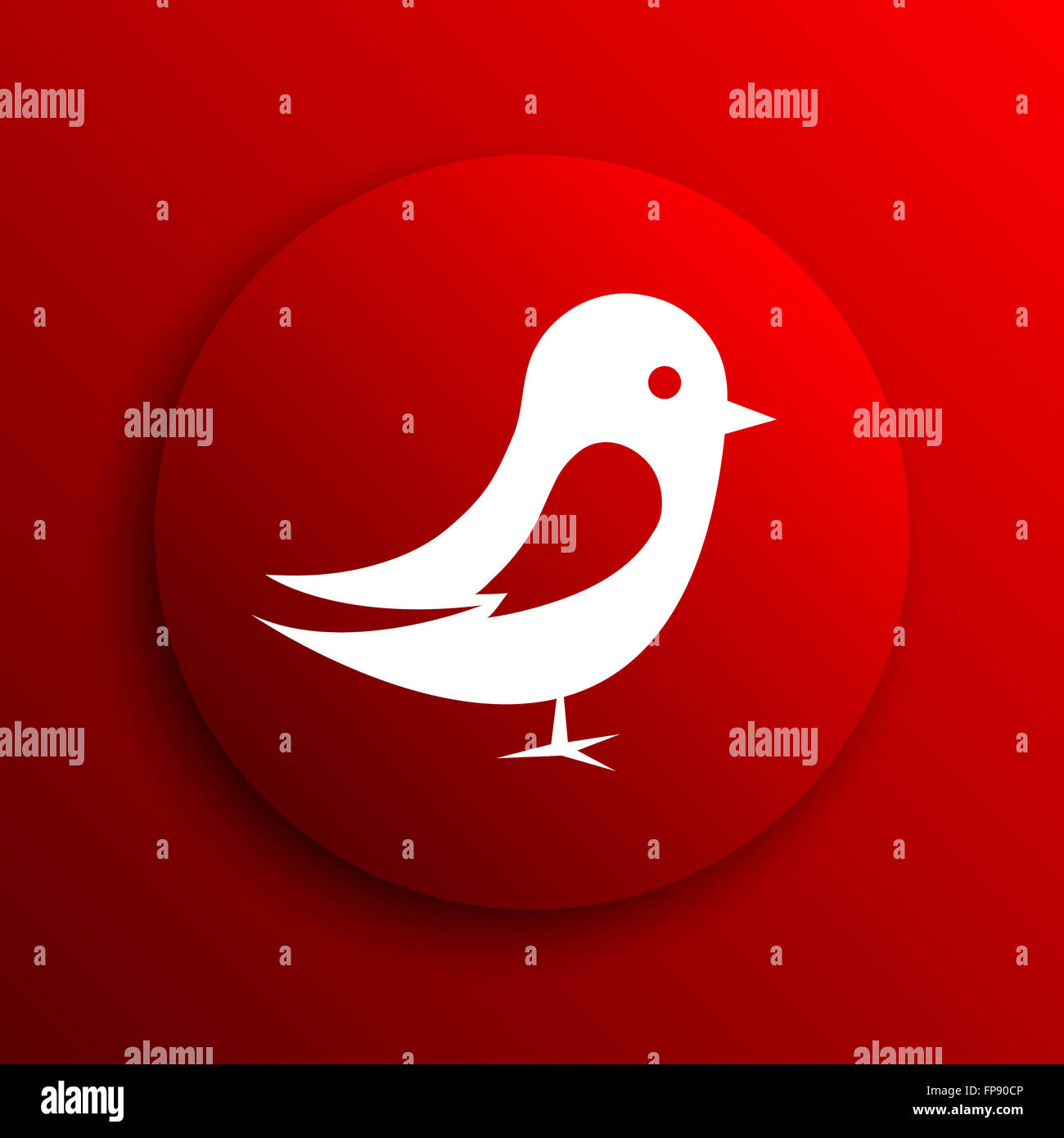 Bird icon. Internet button on white background Stock Photo - Alamy