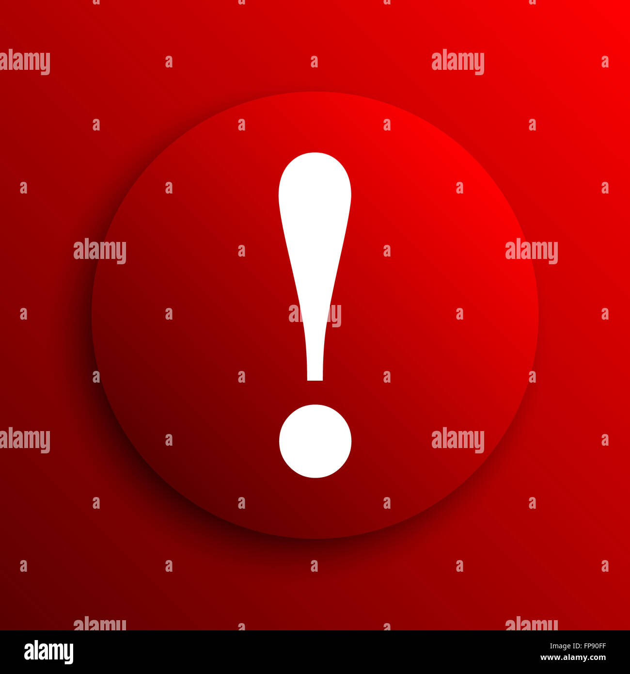 Attention icon. Internet button on white background Stock Photo - Alamy