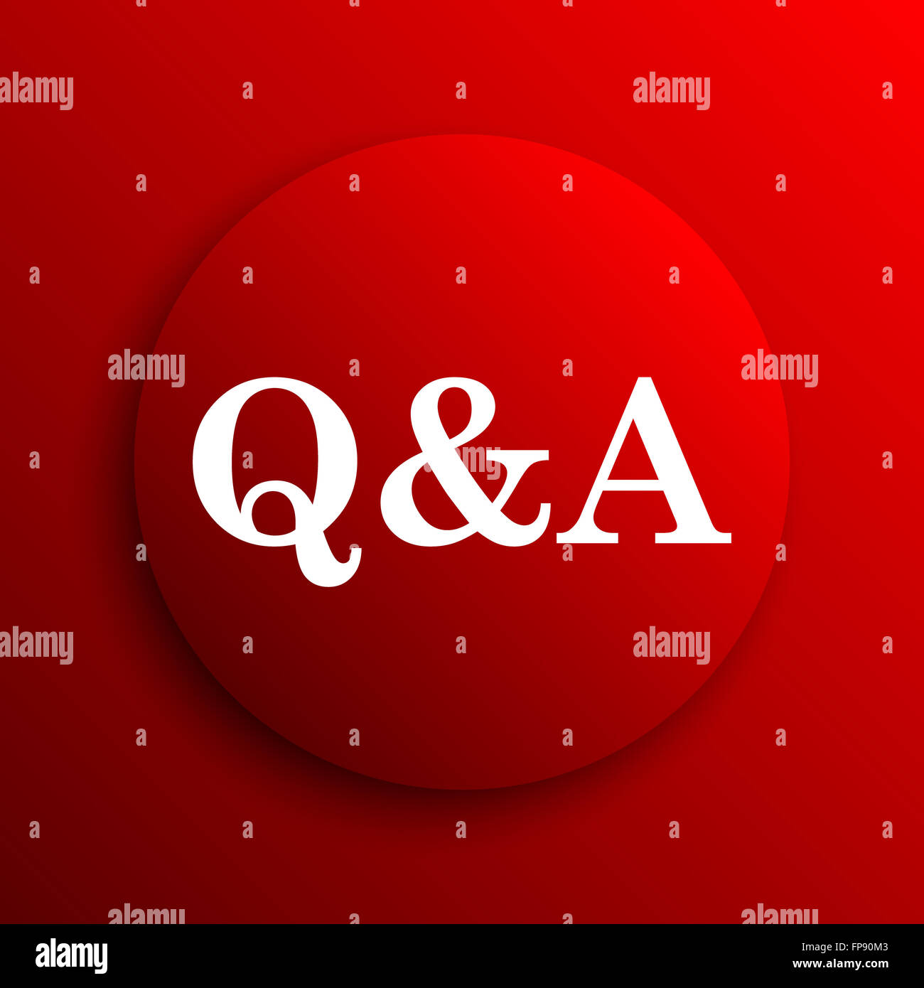 Q&A icon. Internet button on white background Stock Photo - Alamy