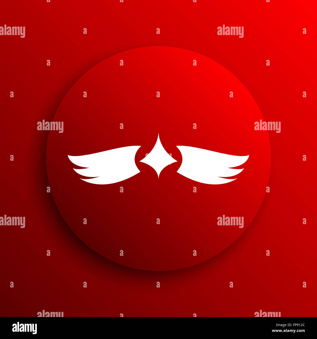 Wings icon. Internet button on white background Stock Photo - Alamy
