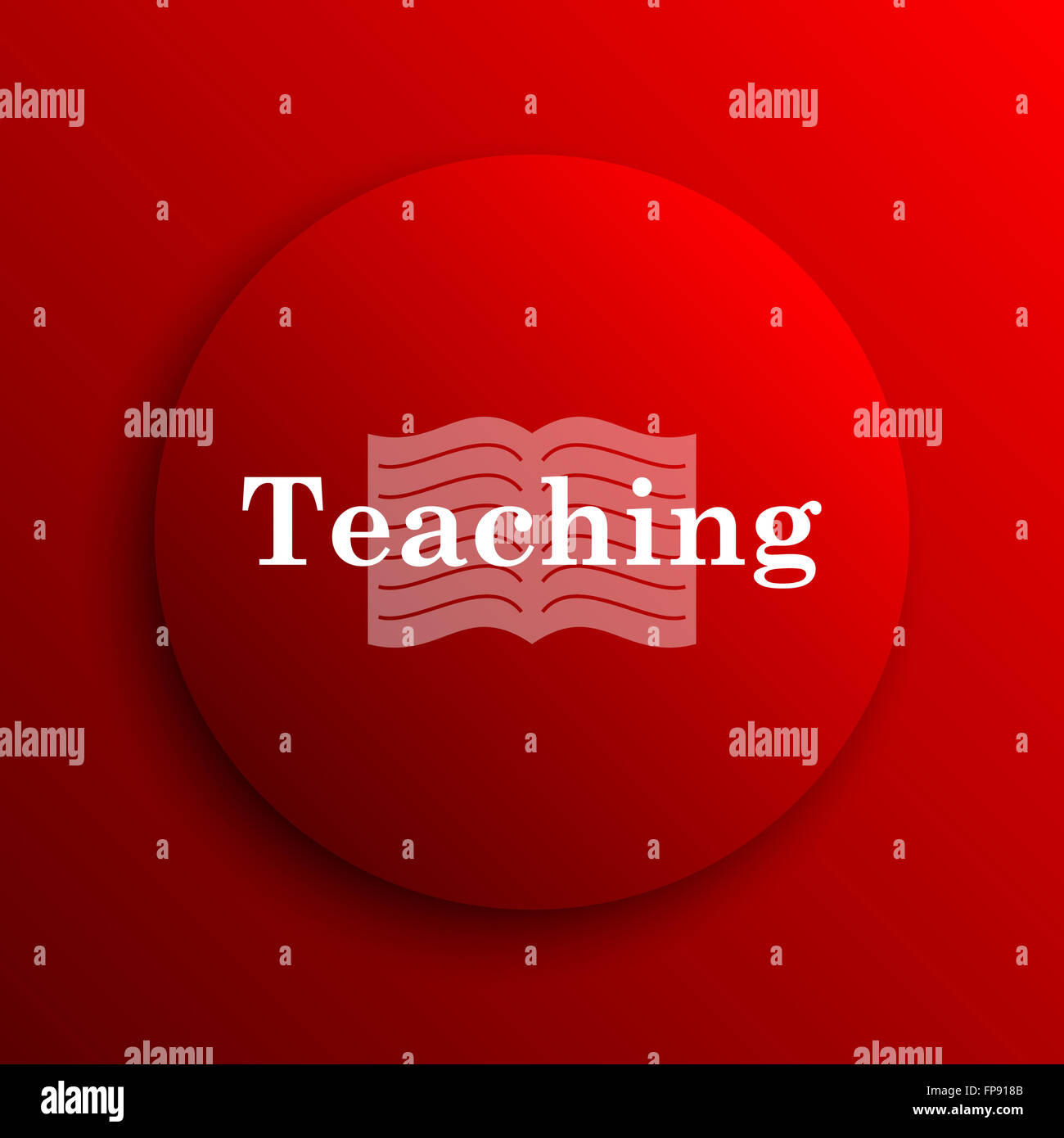 Teaching icon. Internet button on white background Stock Photo - Alamy