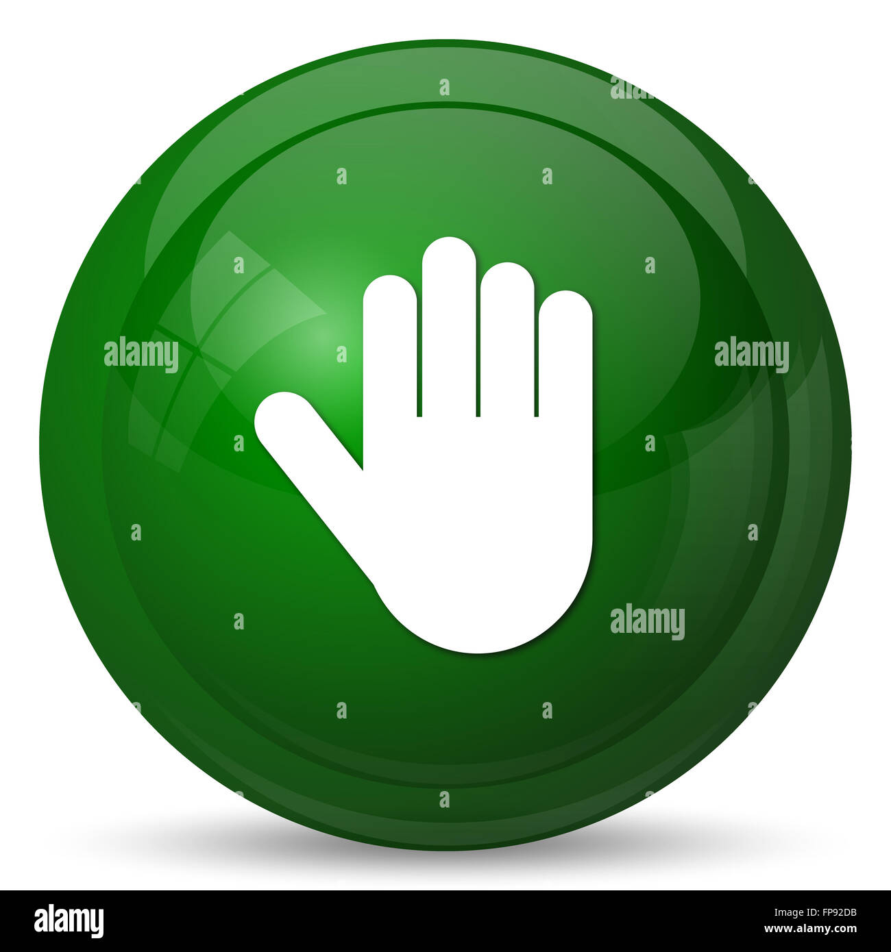Stop icon. Internet button on white background Stock Photo - Alamy