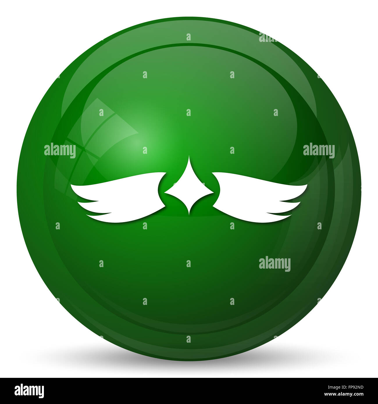 Wings icon. Internet button on white background Stock Photo - Alamy
