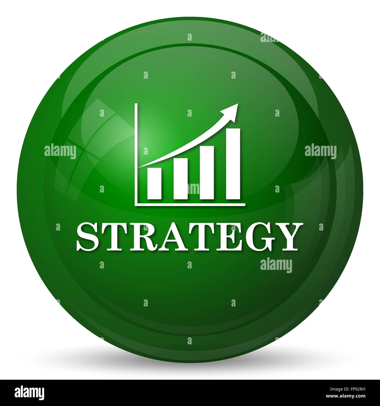 Strategy icon. Internet button on white background Stock Photo - Alamy