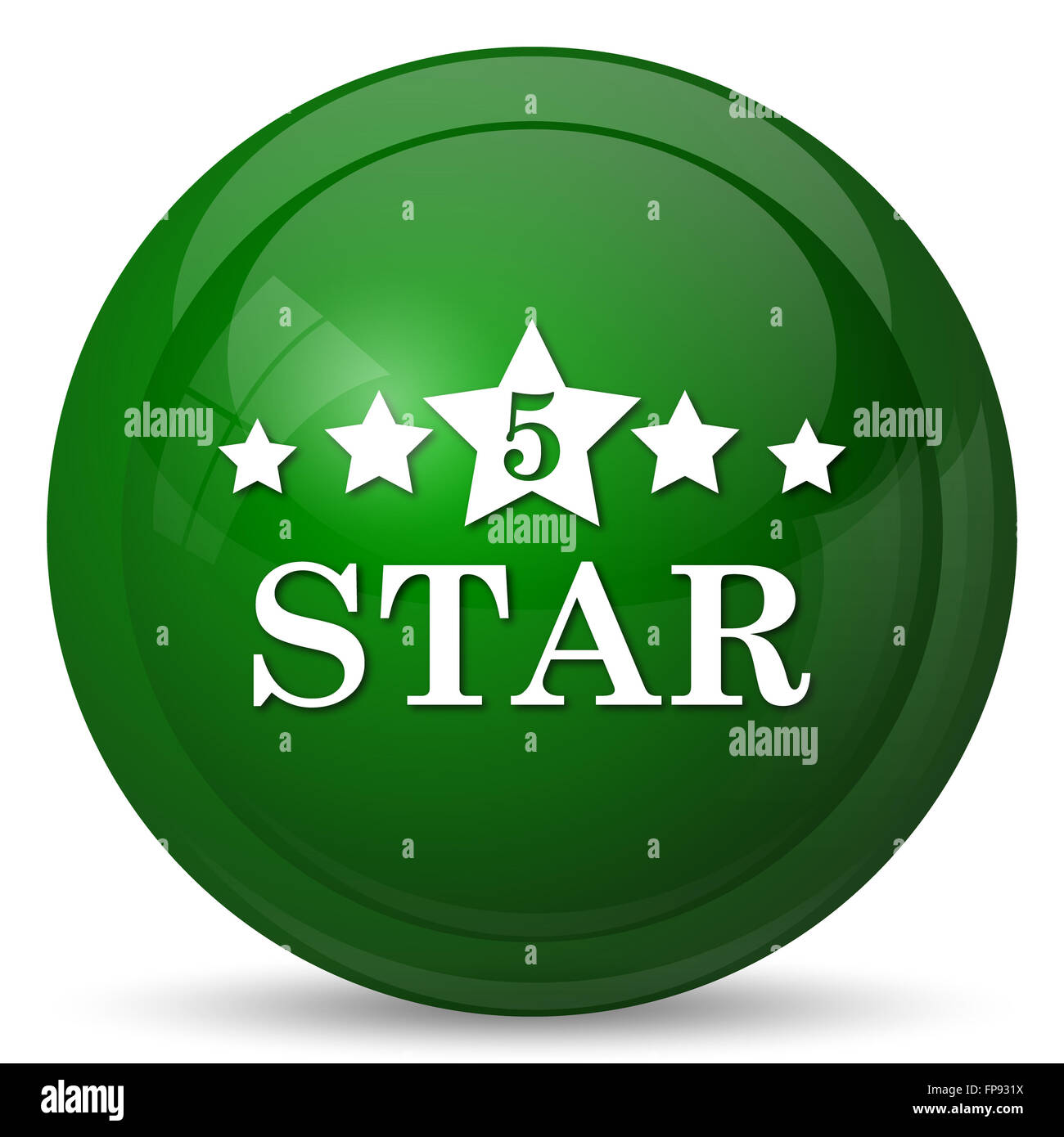 5 star icon. Internet button on white background Stock Photo - Alamy
