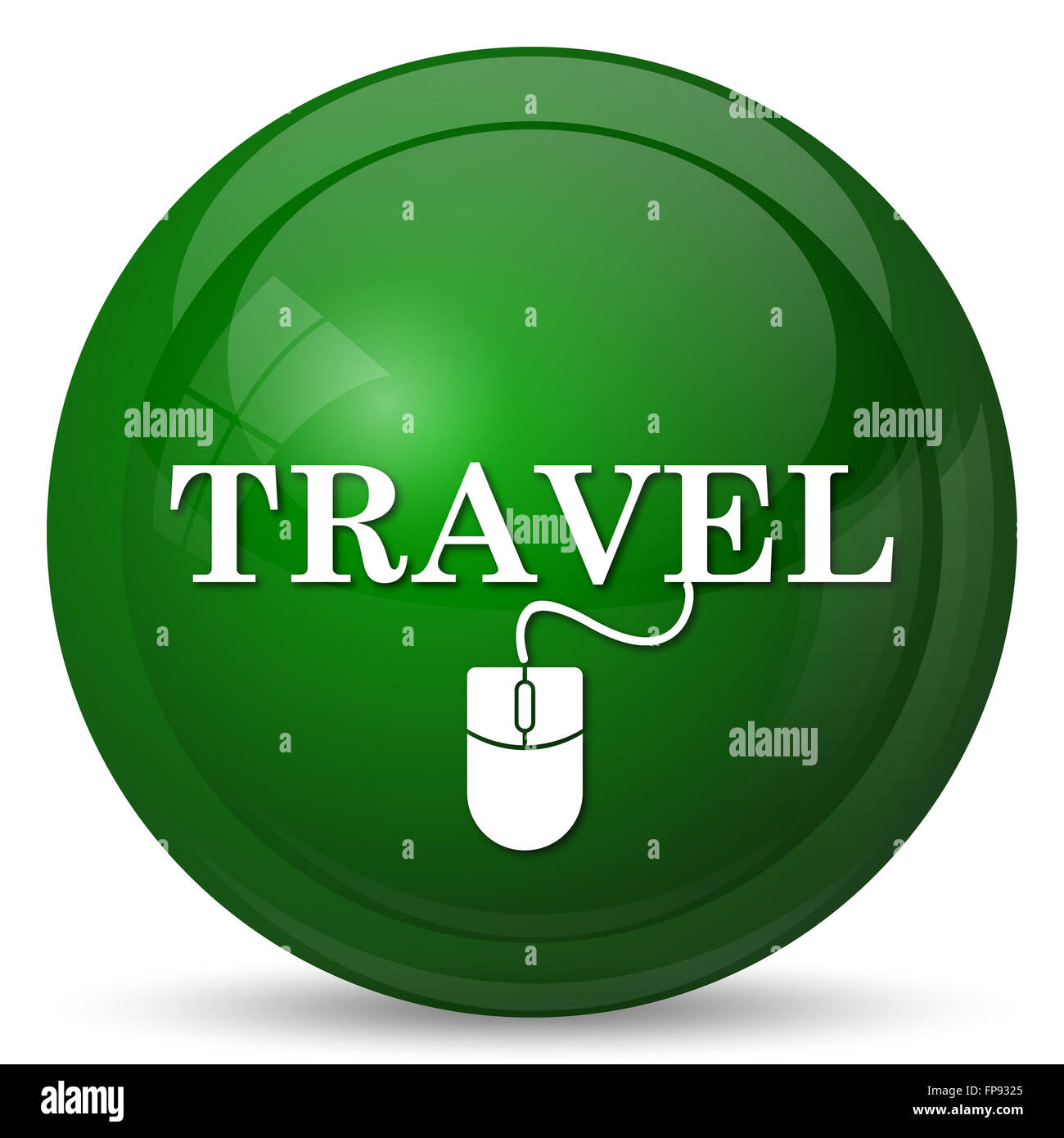 Travel icon. Internet button on white background Stock Photo - Alamy