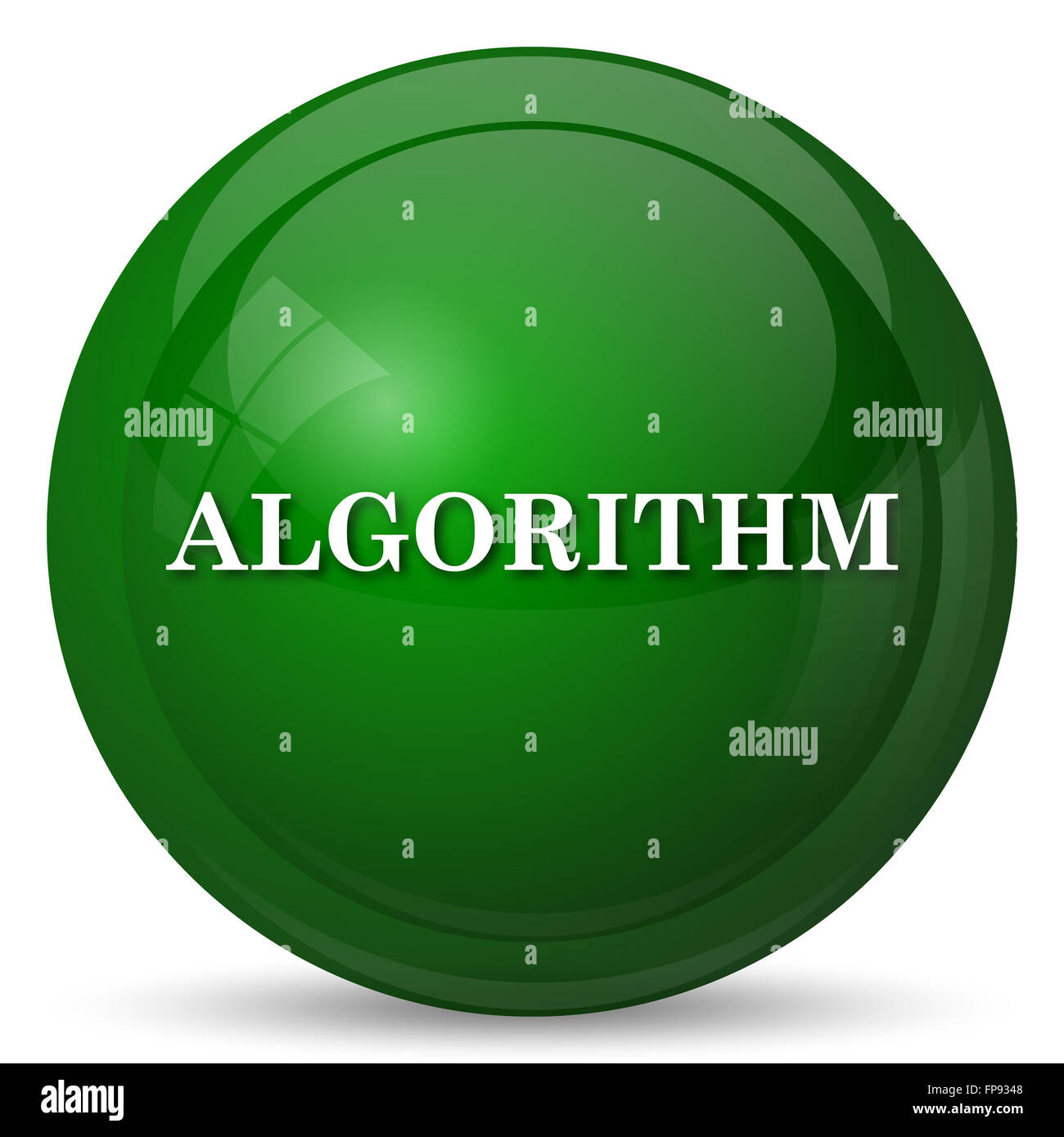 Algorithm icon. Internet button on white background Stock Photo - Alamy