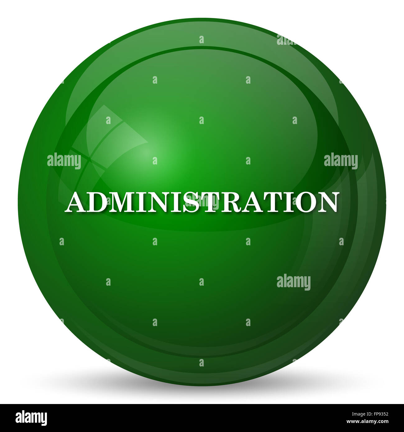 Administration icon. Internet button on white background Stock Photo ...