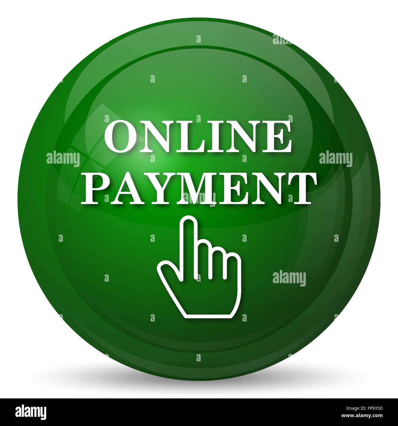 Online payment icon. Internet button on white background Stock Photo ...