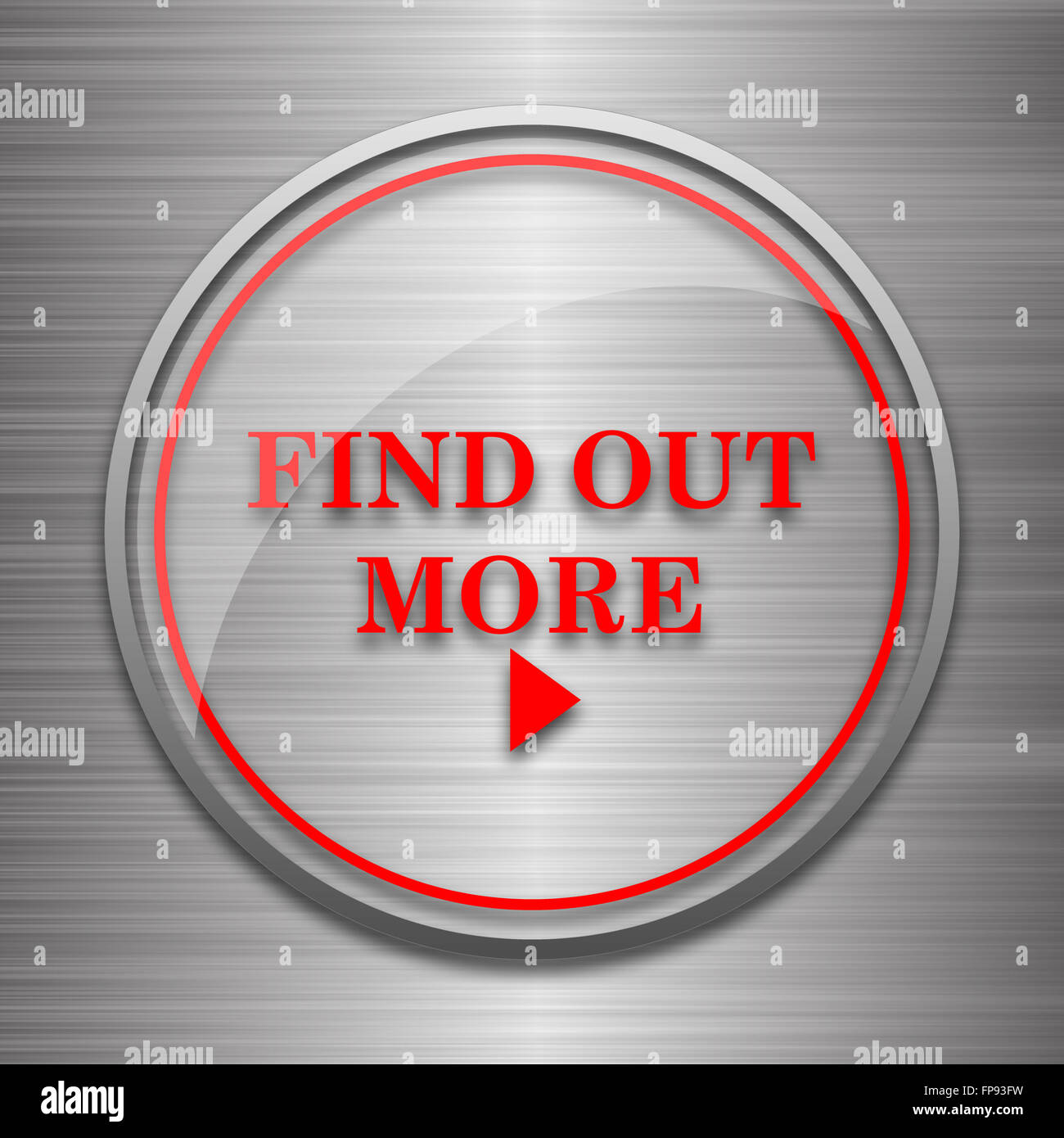 Find out more icon. Internet button on metallic background Stock Photo ...