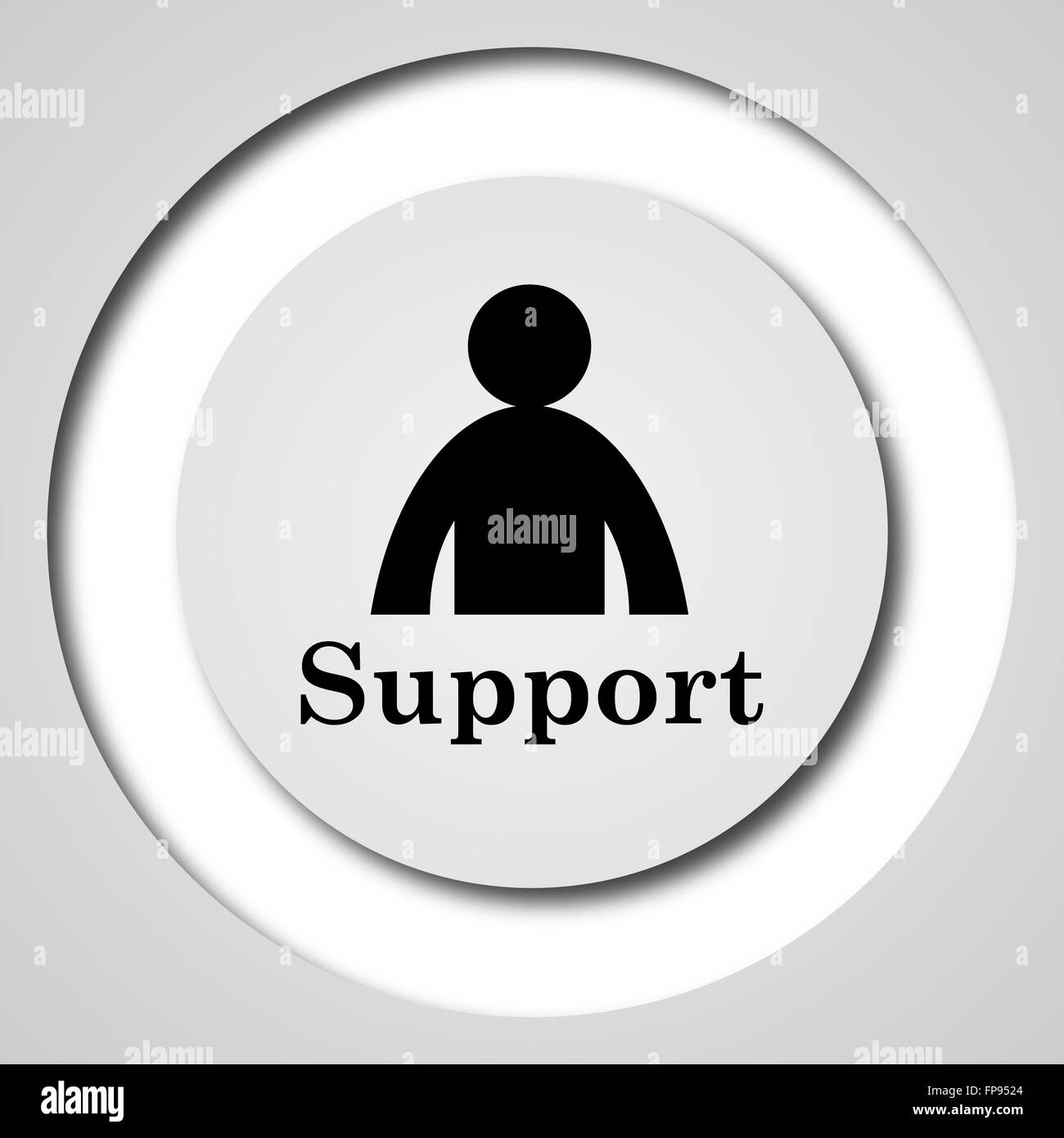 Support icon. Internet button on white background Stock Photo - Alamy