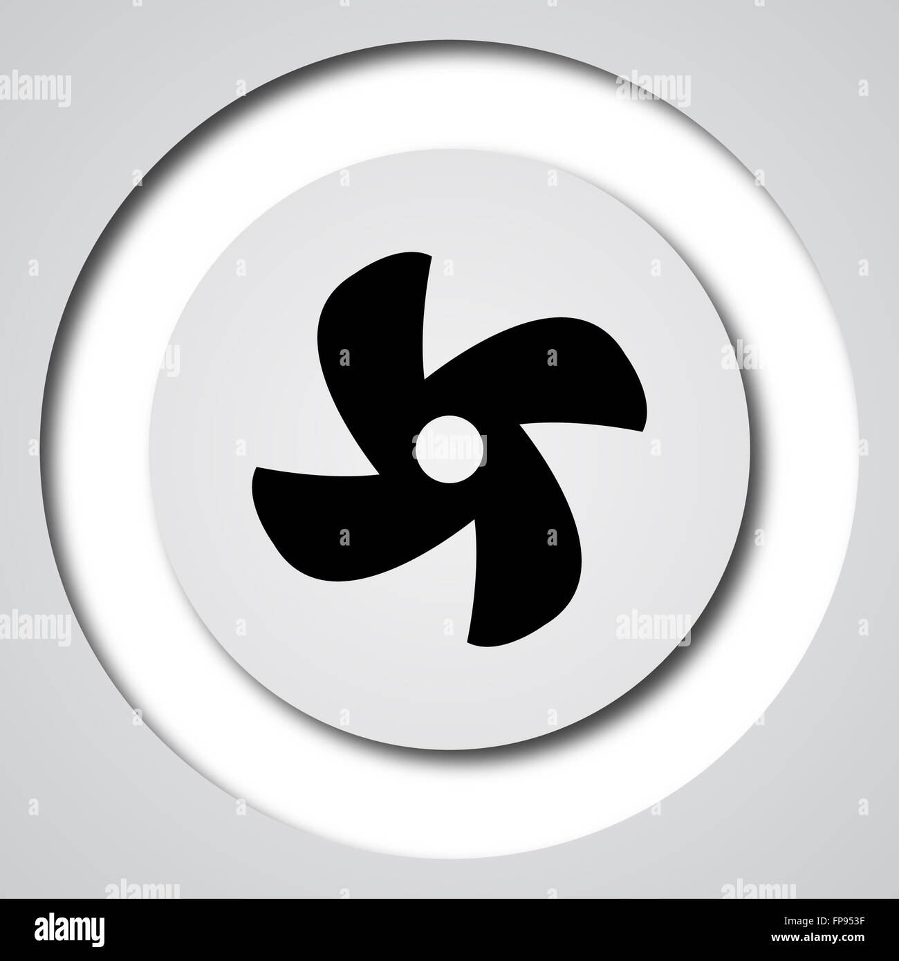 Fan icon. Internet button on white background Stock Photo - Alamy