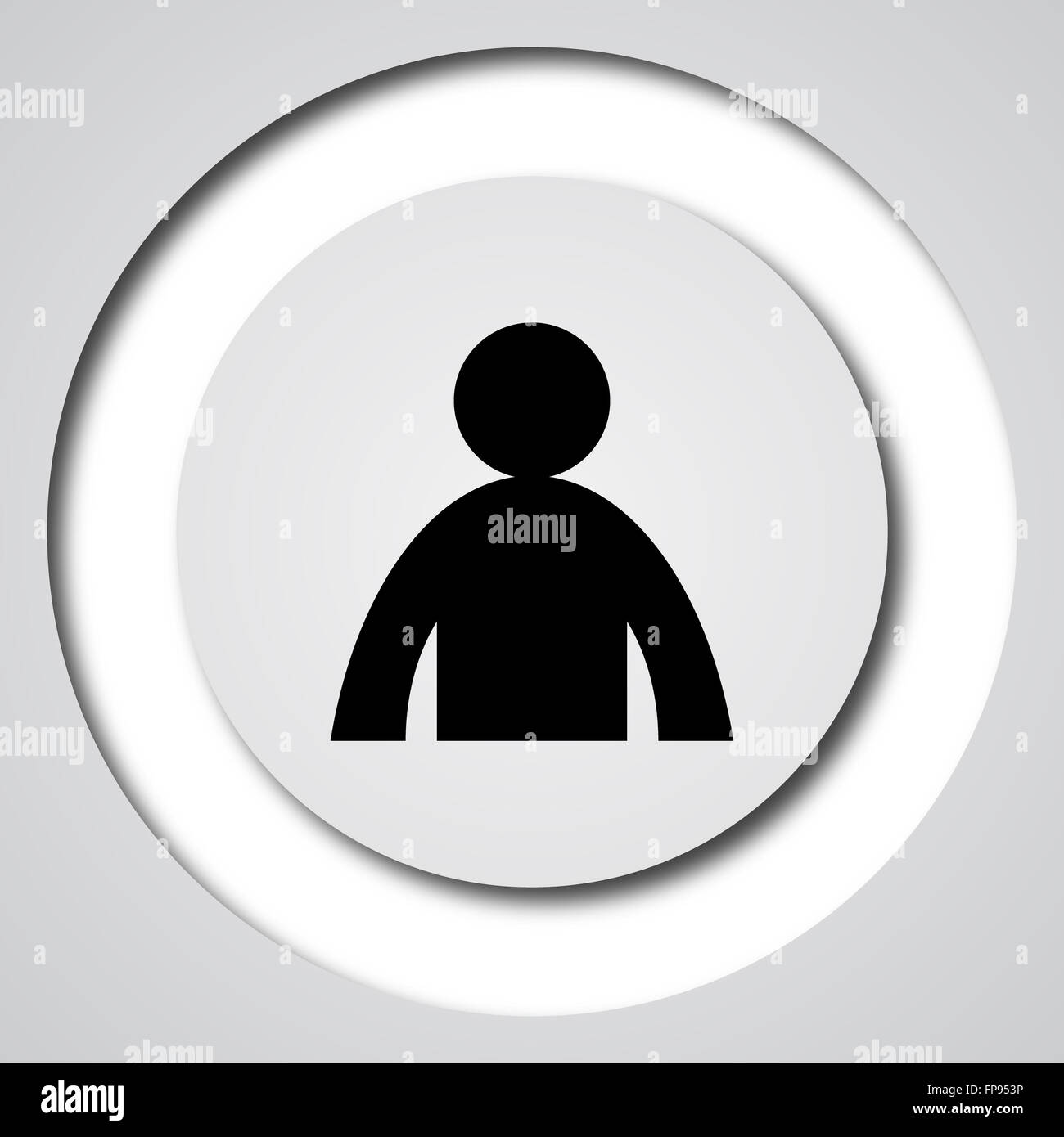 User profile icon. Internet button on white background Stock Photo - Alamy