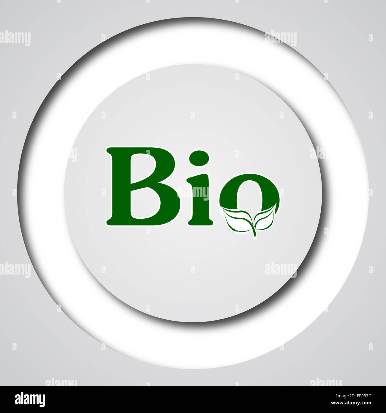 Bio icon. Internet button on white background Stock Photo - Alamy