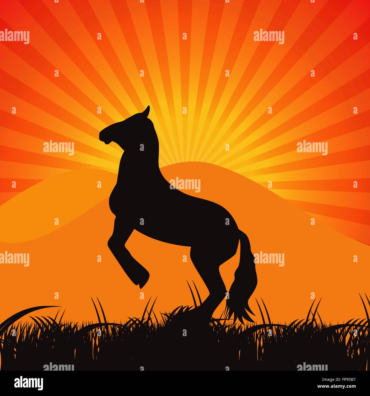 Black Horse Silhouette Vector Illustration Stock Vector Image & Art - Alamy