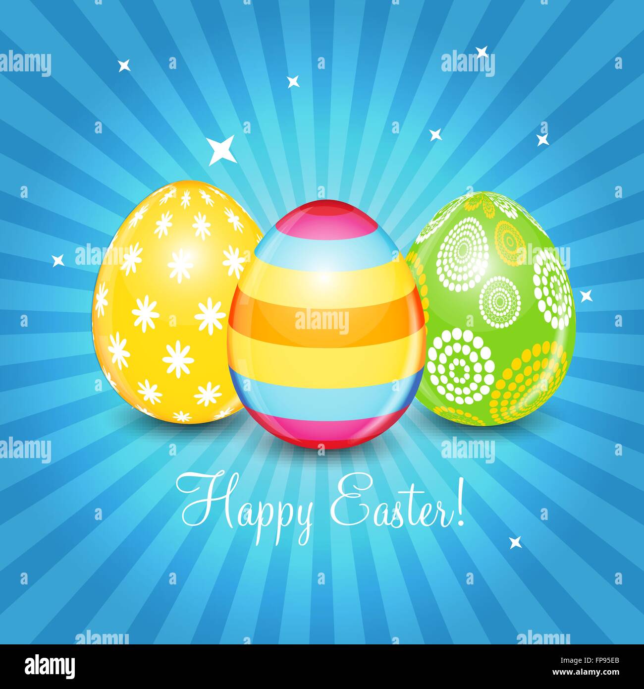 Beautiful Easter Egg Background Vector Illustration Stock Vector Image ...