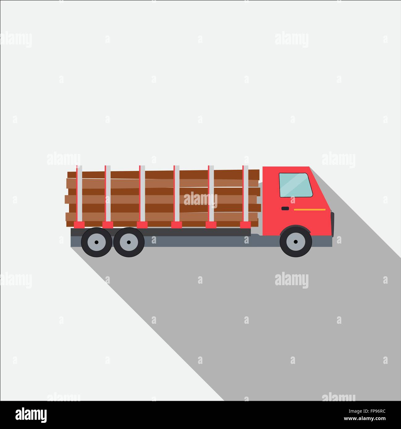 Ftat Truck Vector Illustration Stock Vector Image & Art - Alamy