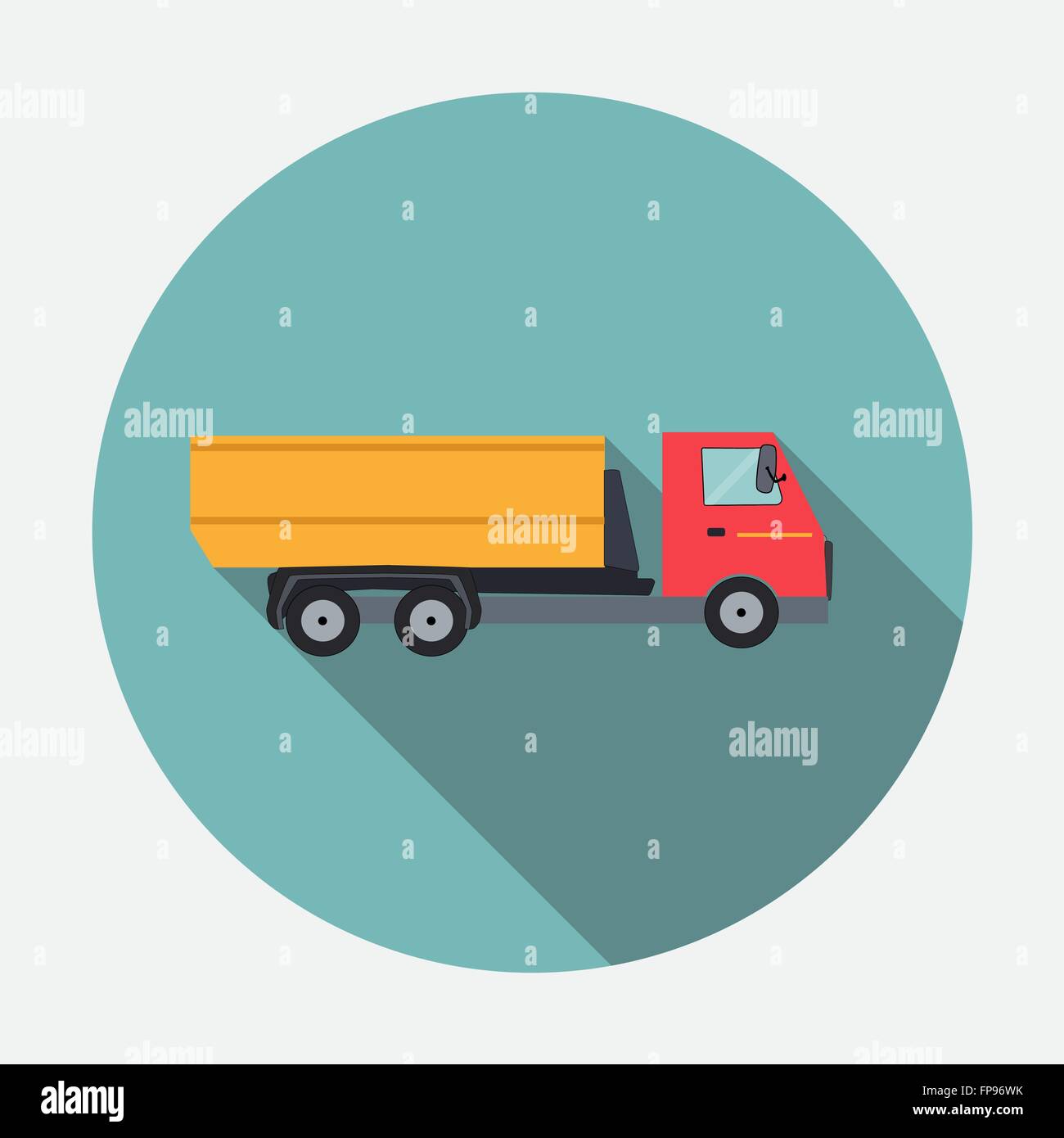 Ftat Truck Vector Illustration Stock Vector Image & Art - Alamy