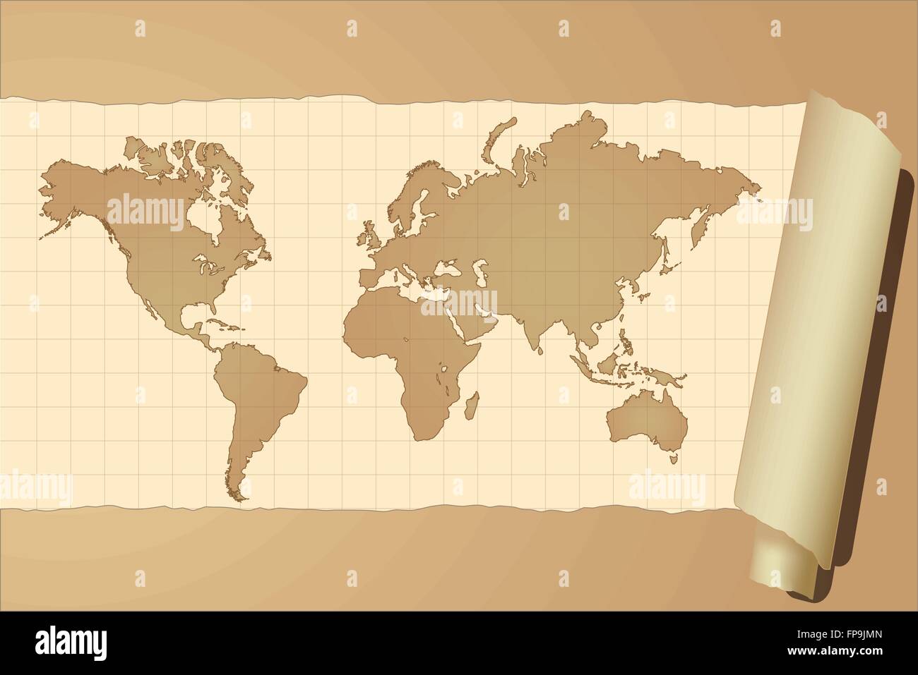 Vector image of a vintage world map Stock Vector Image & Art - Alamy