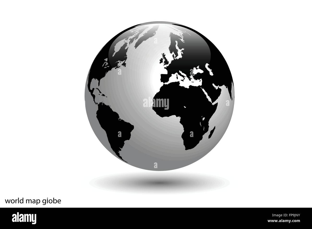 Image of the world globe isolated on a white background. Stock Vector