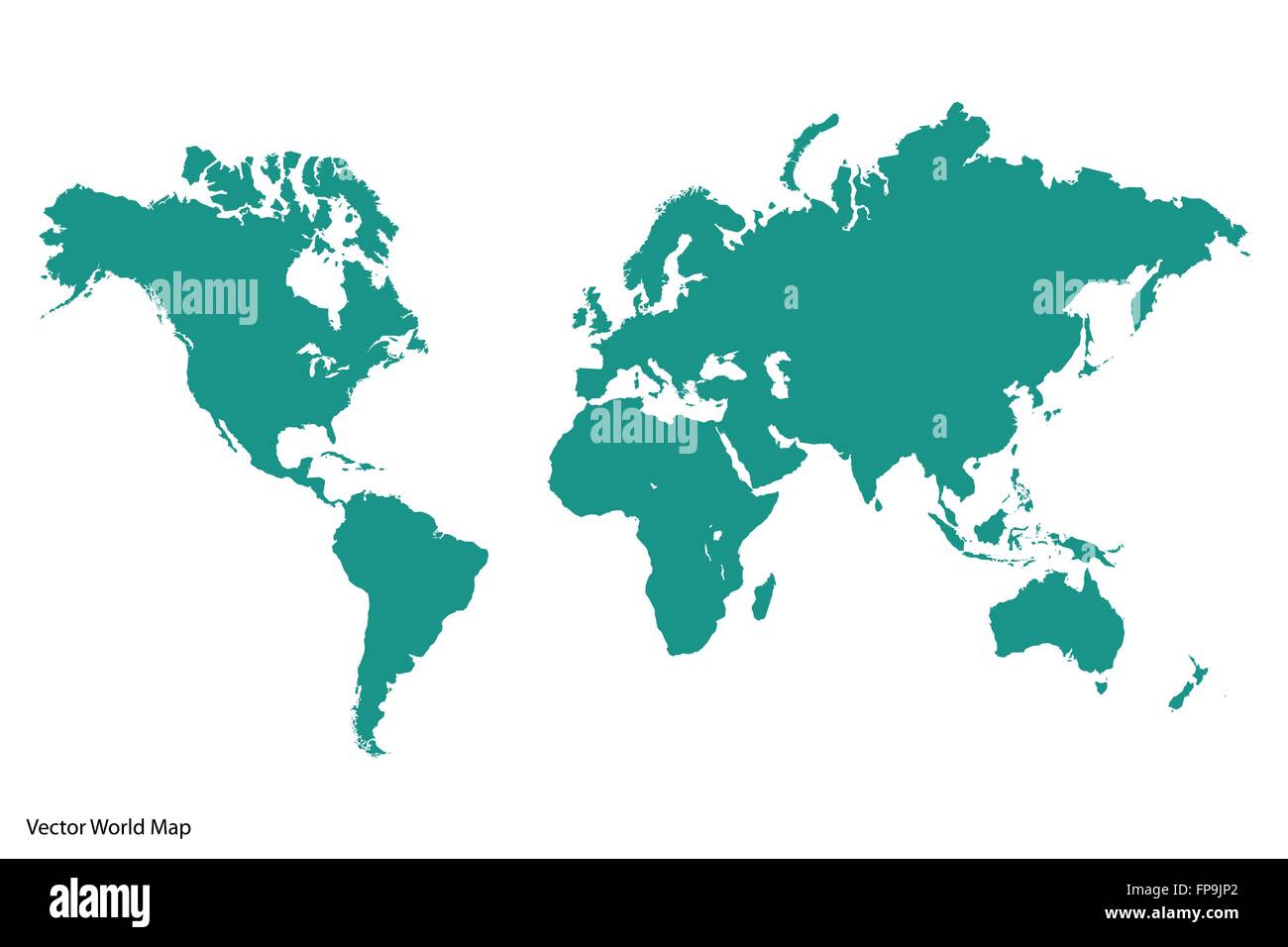 Image of a vector world map isolated on a white background Stock Vector ...