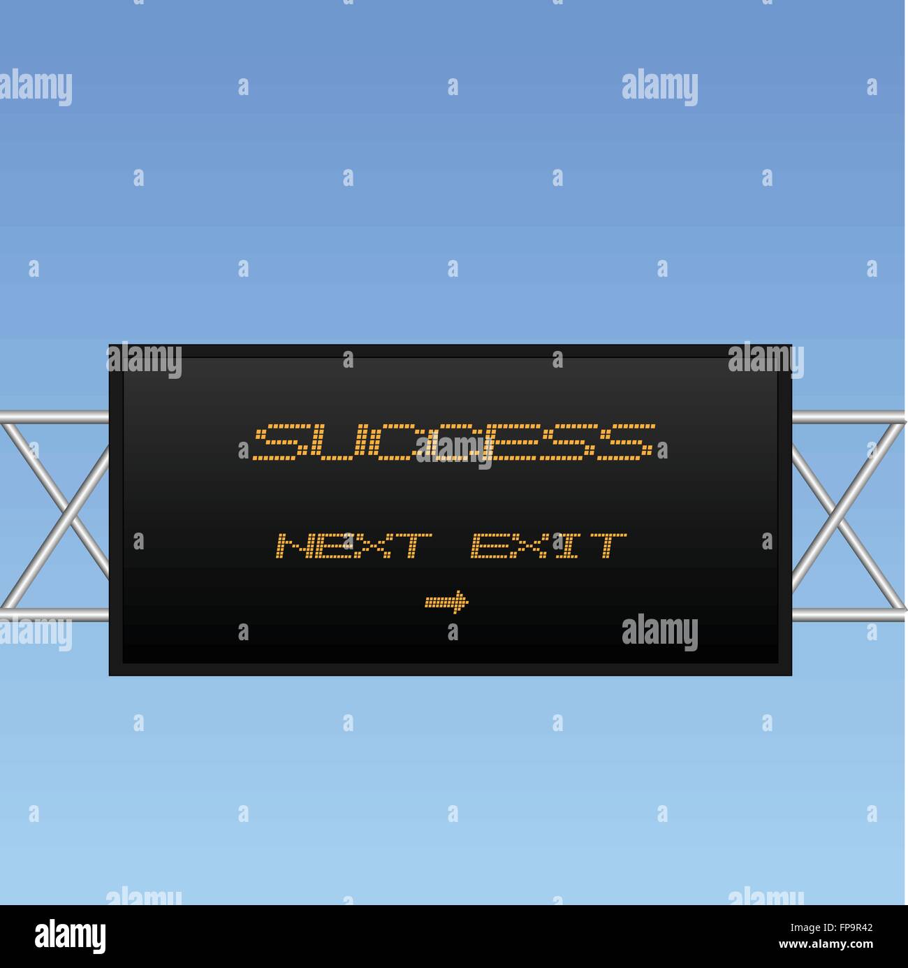 Image of an electronic highway sign with the message pointing to