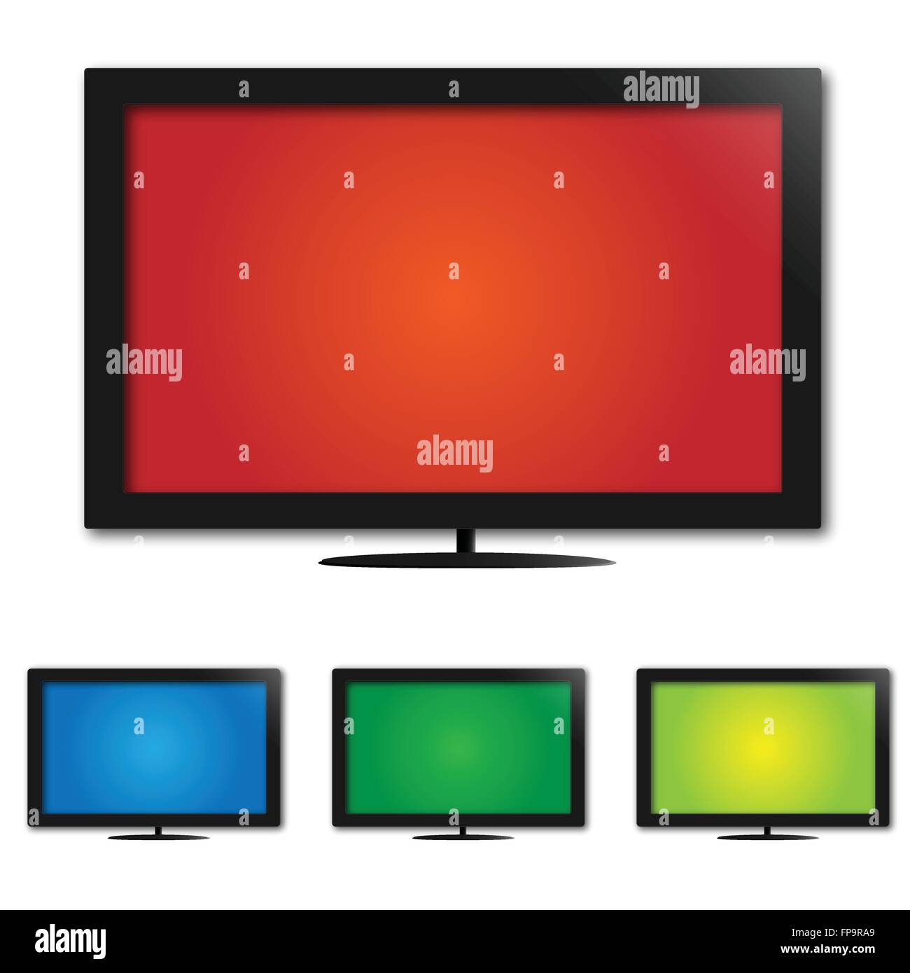 Image of colorful lcd monitors / screens. Stock Vector