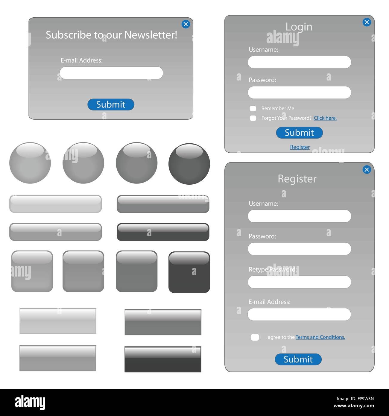 Black Form Interface Black forms Stock Vector Images - Alamy