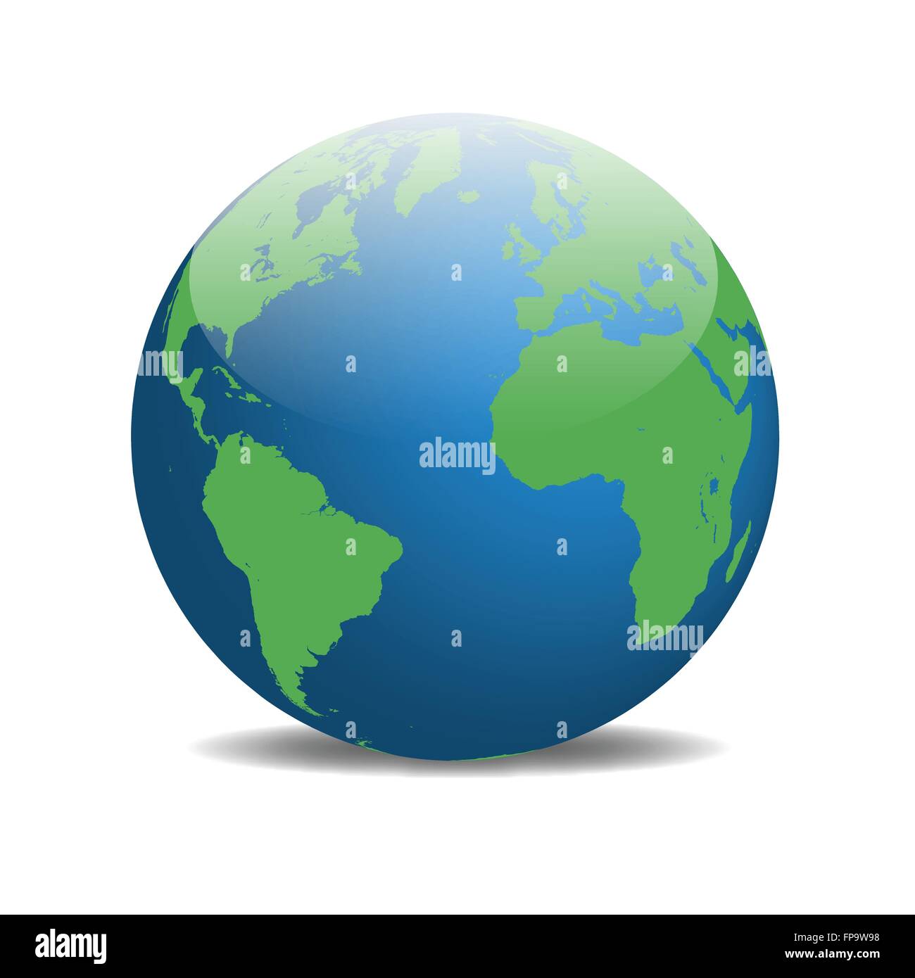 Image of the earth isolated on a white background Stock Vector Image ...